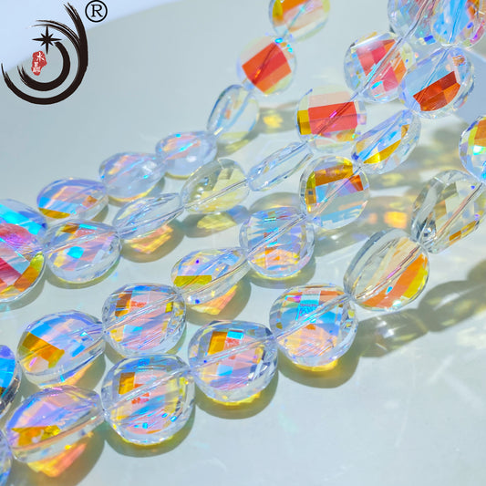 14MM Chinese ingot Crystal Glass Beads disco ball Wholesale For DIY Jewelry (50071)