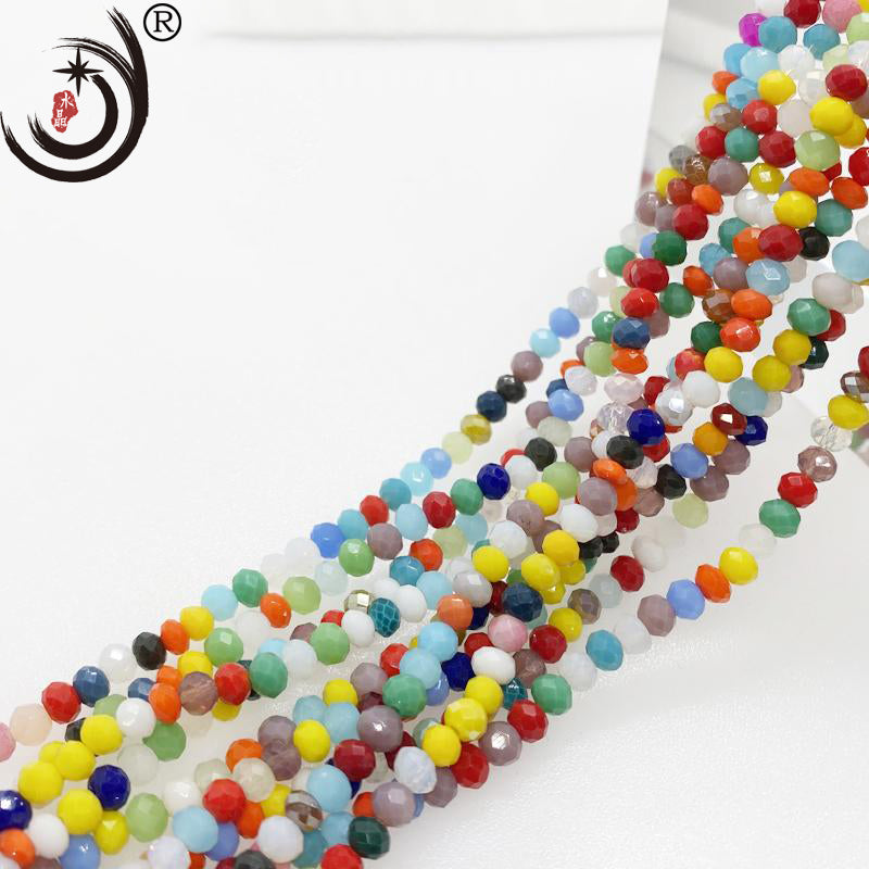1MM Rondelle Beads Glass Crystal Beads Wholesale For DIY Jewelry (10001)