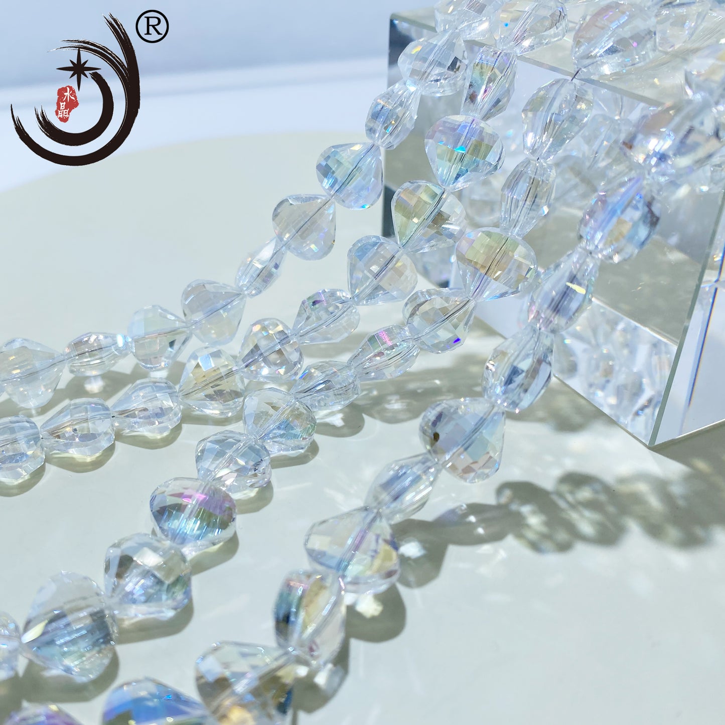 12MM Flower Basket Shape Glass Crystal Beads Wholesale For DIY Jewelry (50080)