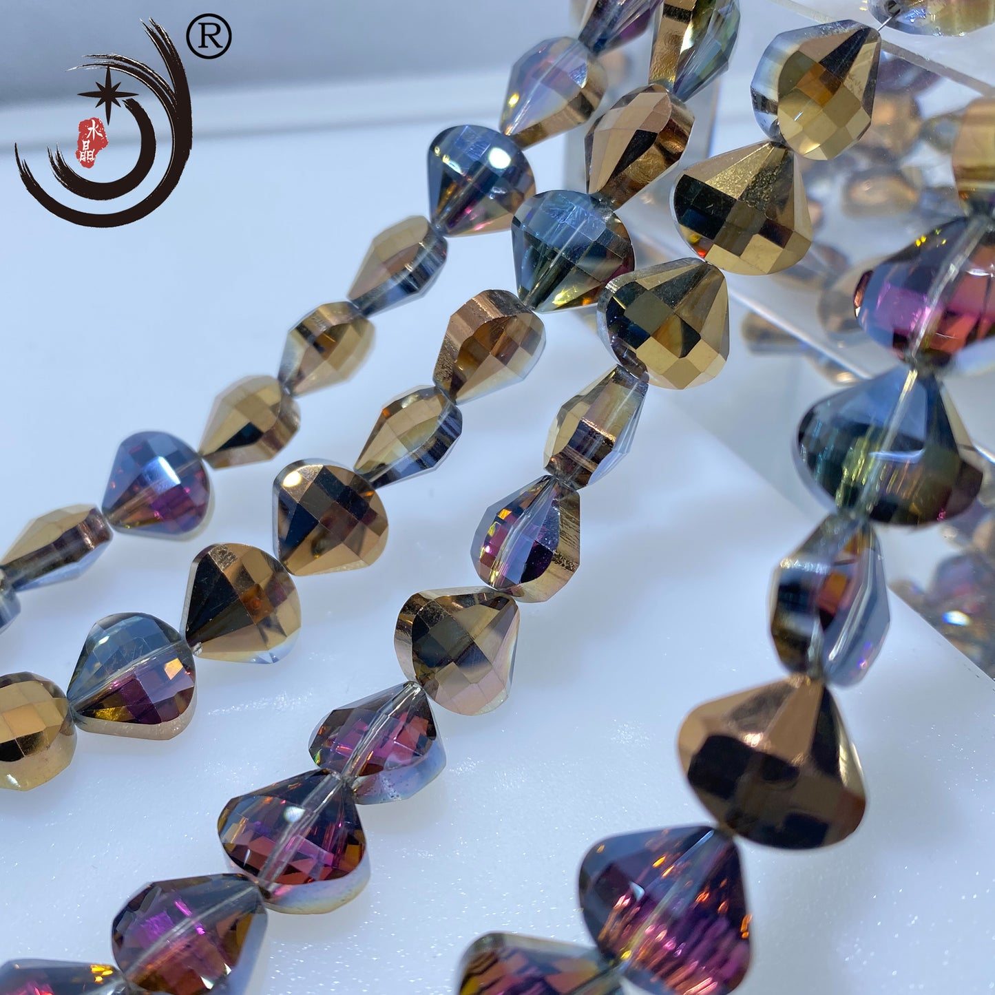 12MM Flower Basket Shape Glass Crystal Beads Wholesale For DIY Jewelry (50080)