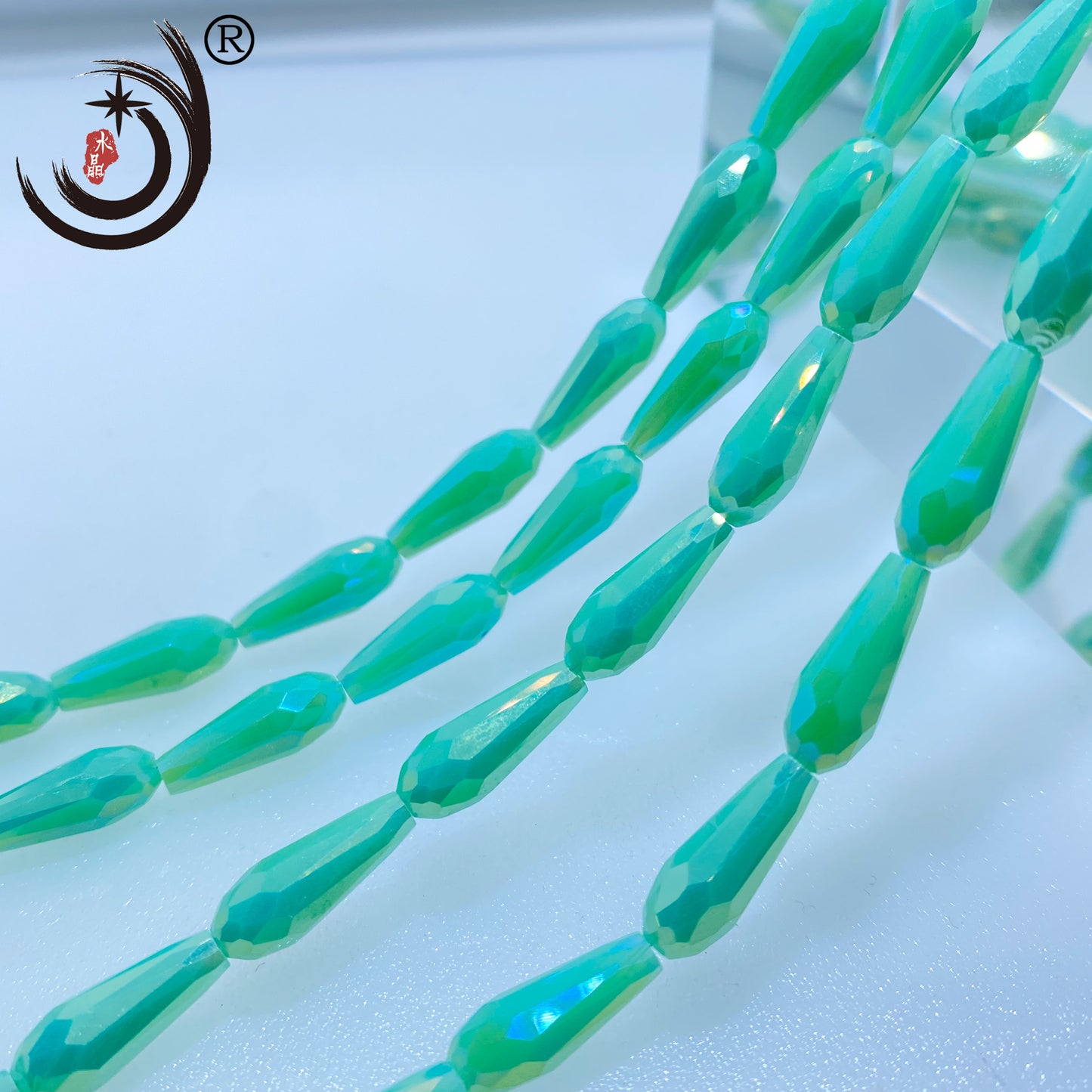 6*14MM Long Warer Drop Beads Crystal Glass Beads Whole Sale For DIY Jewelry (10055)