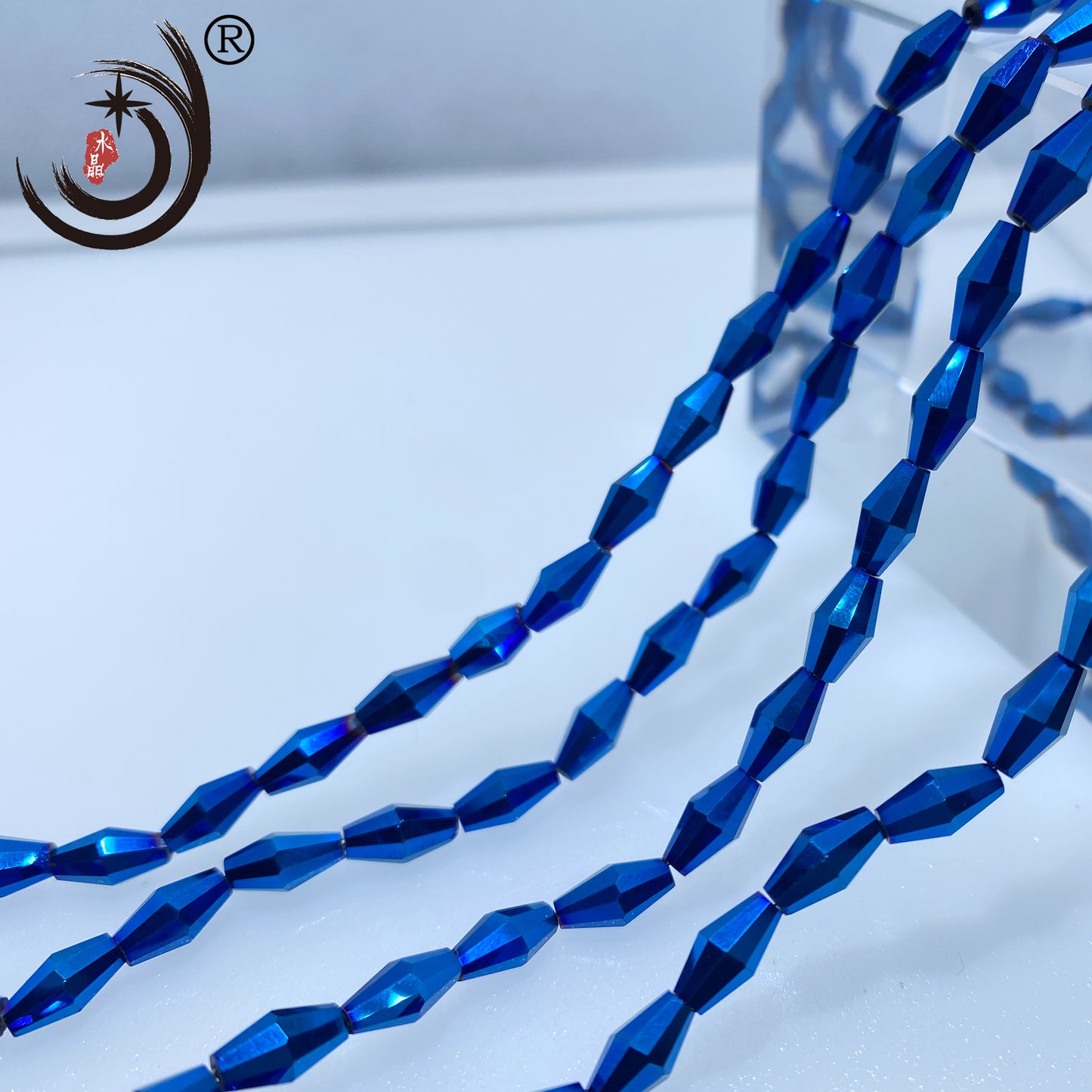 4x8MM Long Pointed Beads Crystal Glass Beads Whole Sale For DIY Jewelry (10061)