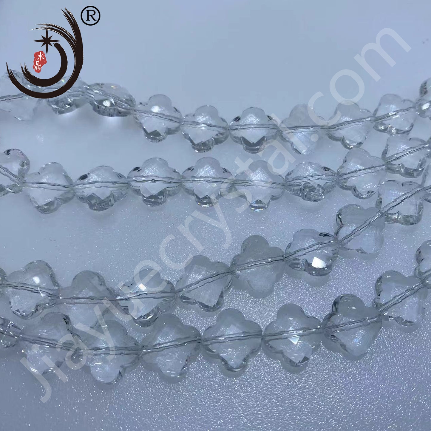 12MM Four-leaf Clover Shape Beads Crystal Glass Beads Wholesale For DIY Jewelry (10180)