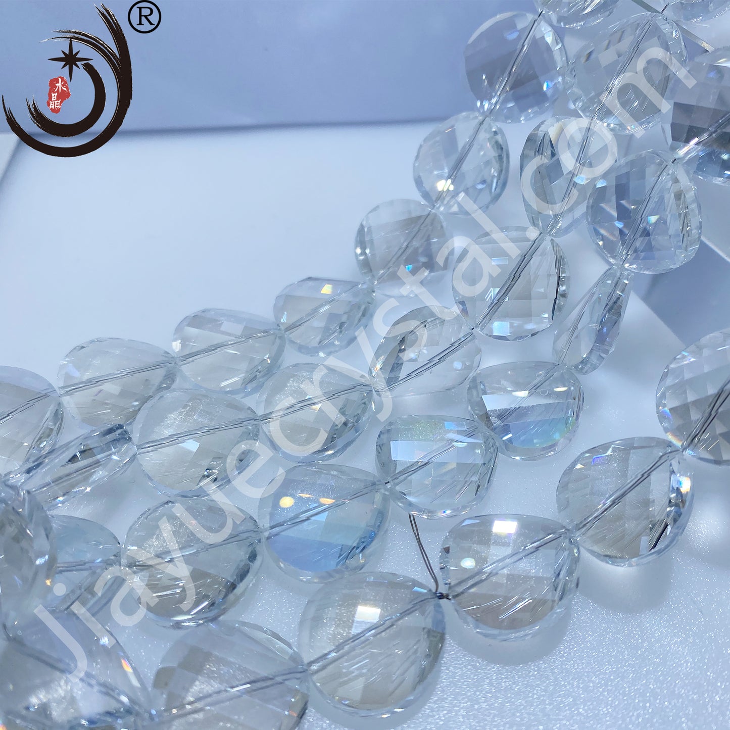 14MM Chinese ingot Crystal Glass Beads disco ball Wholesale For DIY Jewelry (50071)