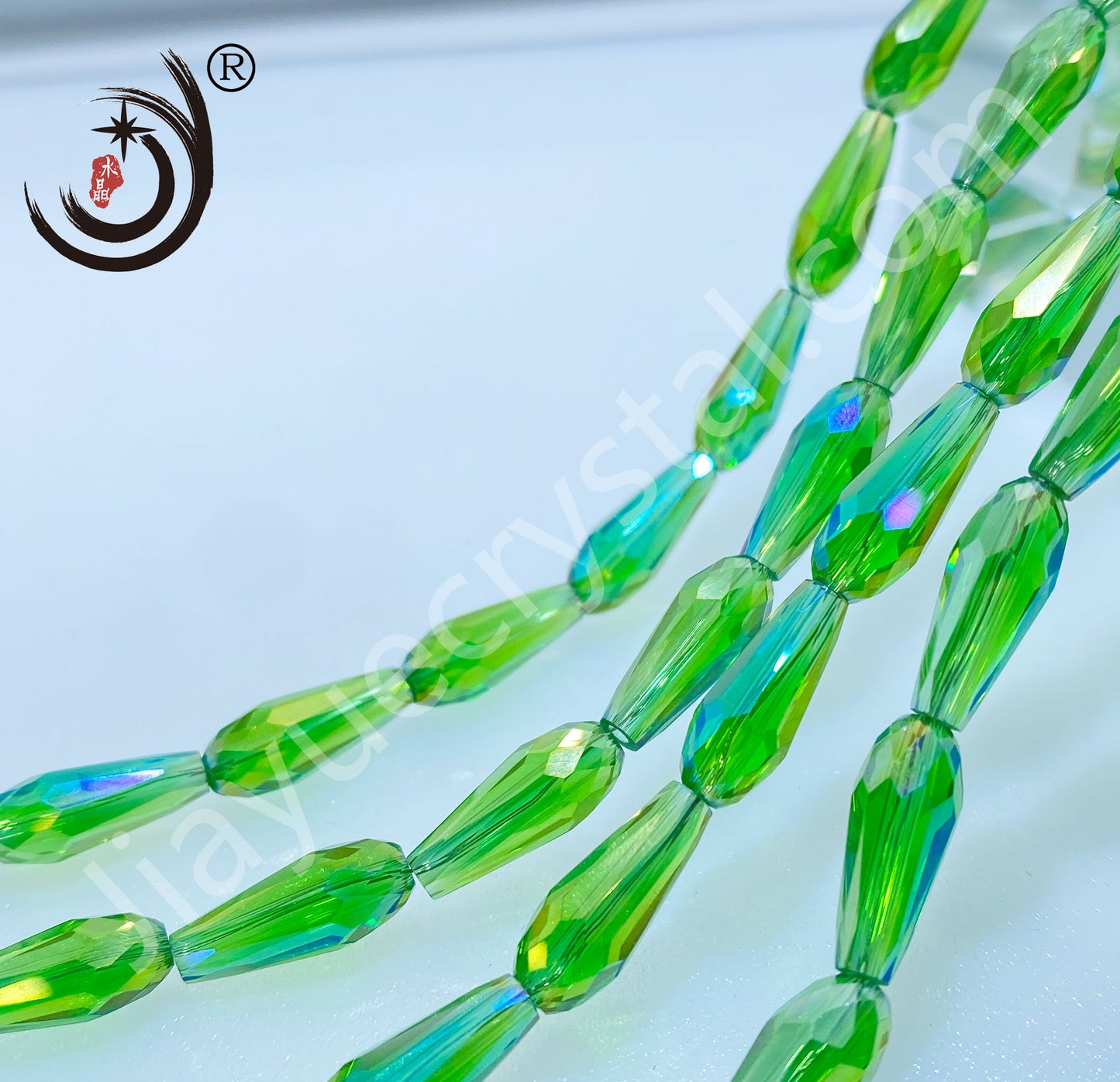 6*14MM Long Warer Drop Beads Crystal Glass Beads Whole Sale For DIY Jewelry (10055)
