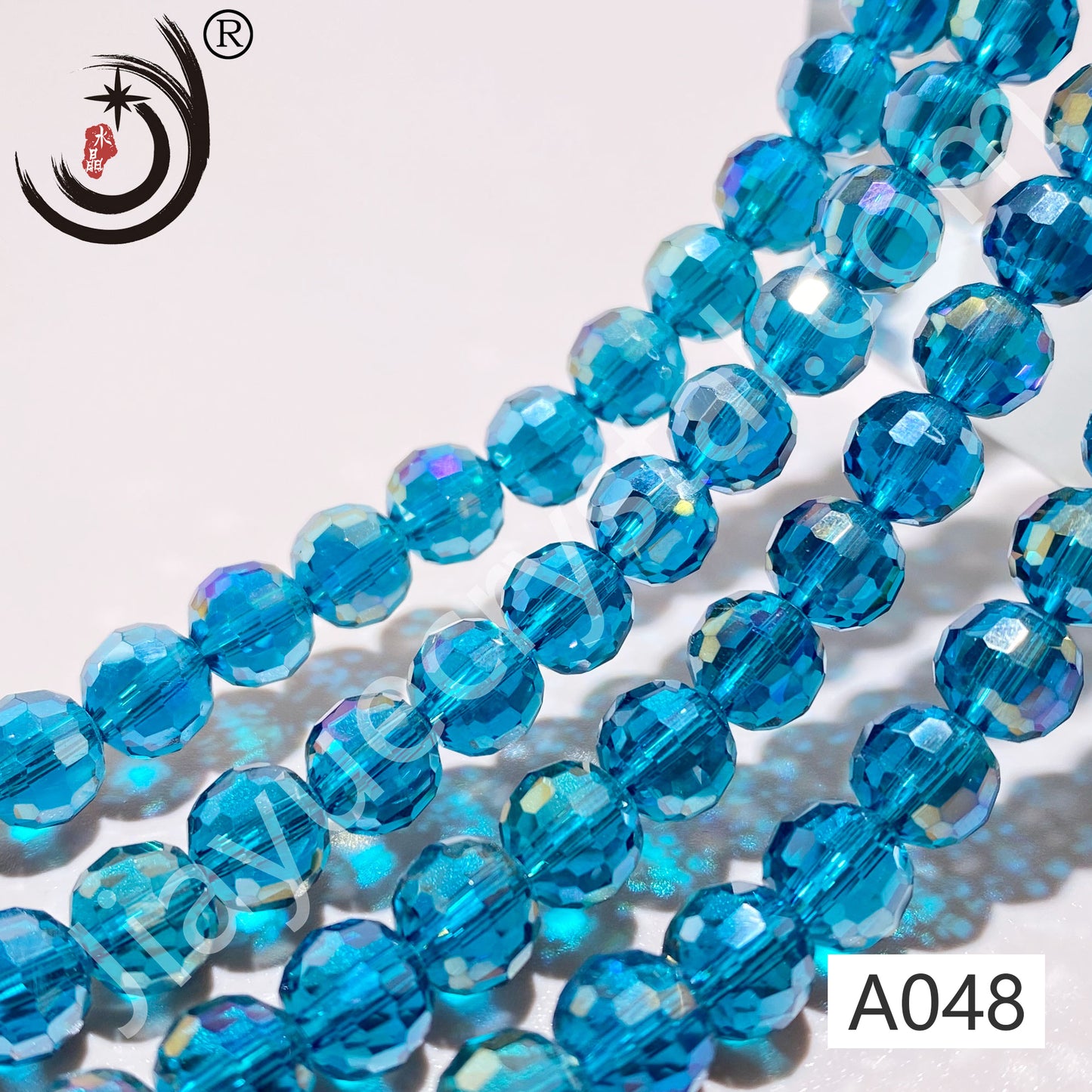 6MM 96 Faceted Round Crystal Glass Beads disco ball Wholesale For DIY Jewelry(10090)