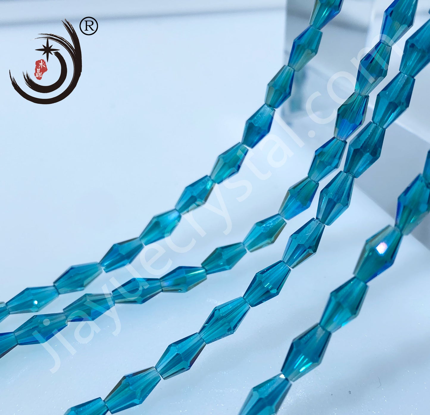 4x8MM Long Pointed Beads Crystal Glass Beads Whole Sale For DIY Jewelry (10061)