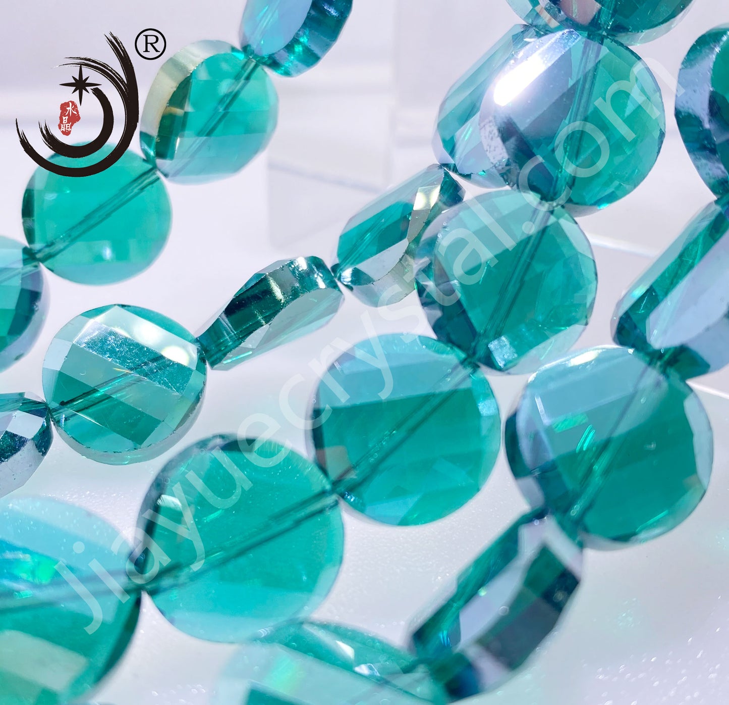 14MM Chinese ingot Crystal Glass Beads disco ball Wholesale For DIY Jewelry (50071)