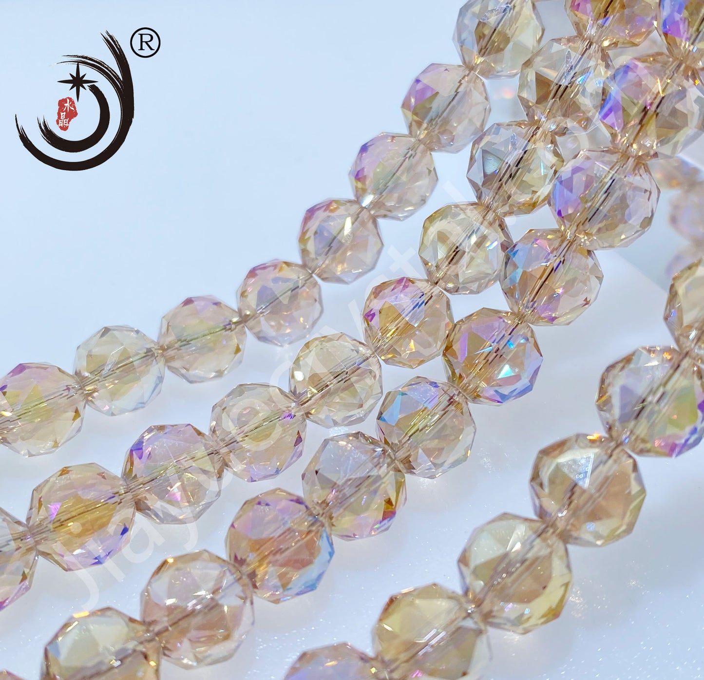 8MM Flower Ball Beads Glass Crystal Beads Wholesale For DIY Jewelry (10162)