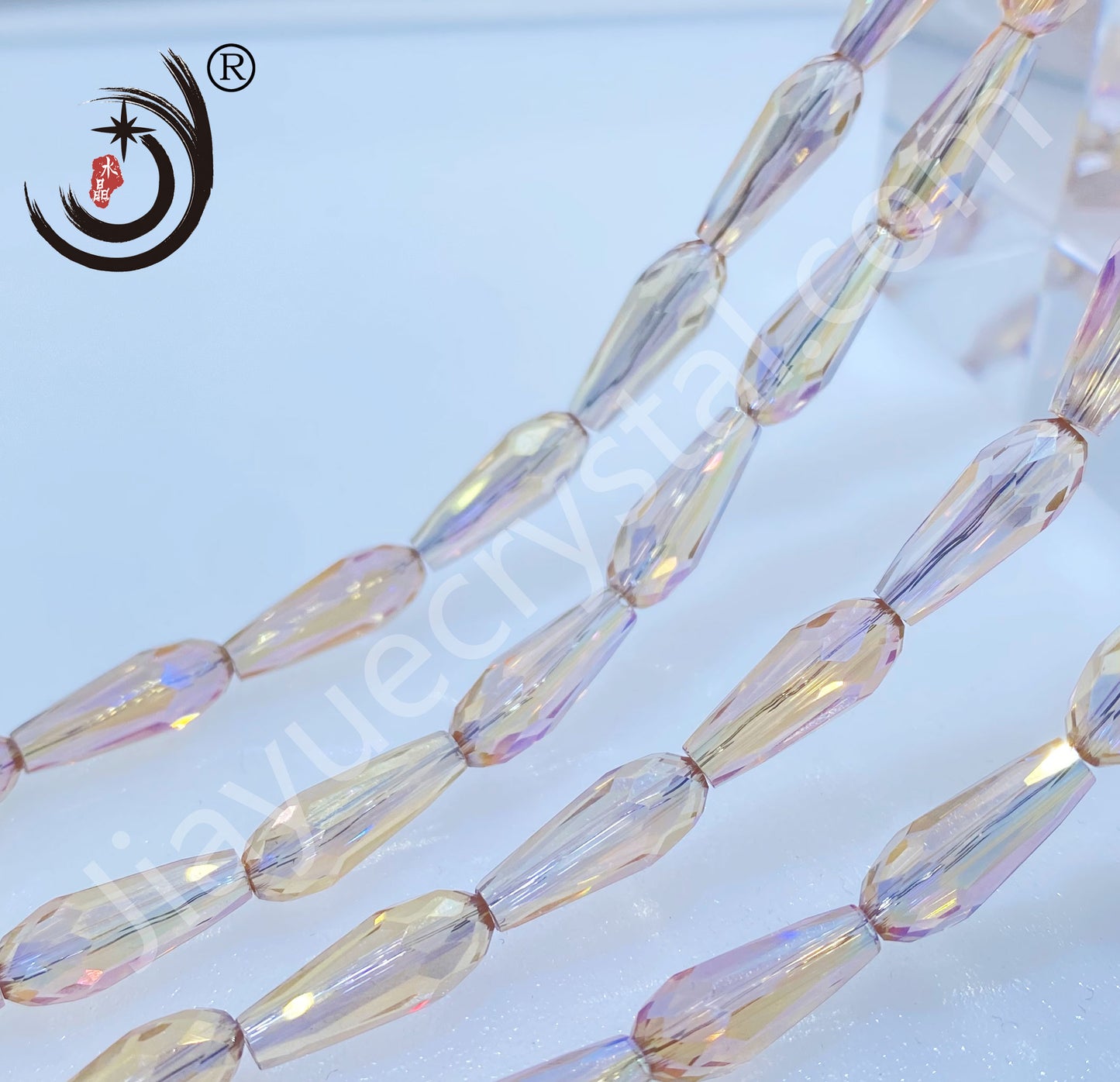 6*14MM Long Warer Drop Beads Crystal Glass Beads Whole Sale For DIY Jewelry (10055)