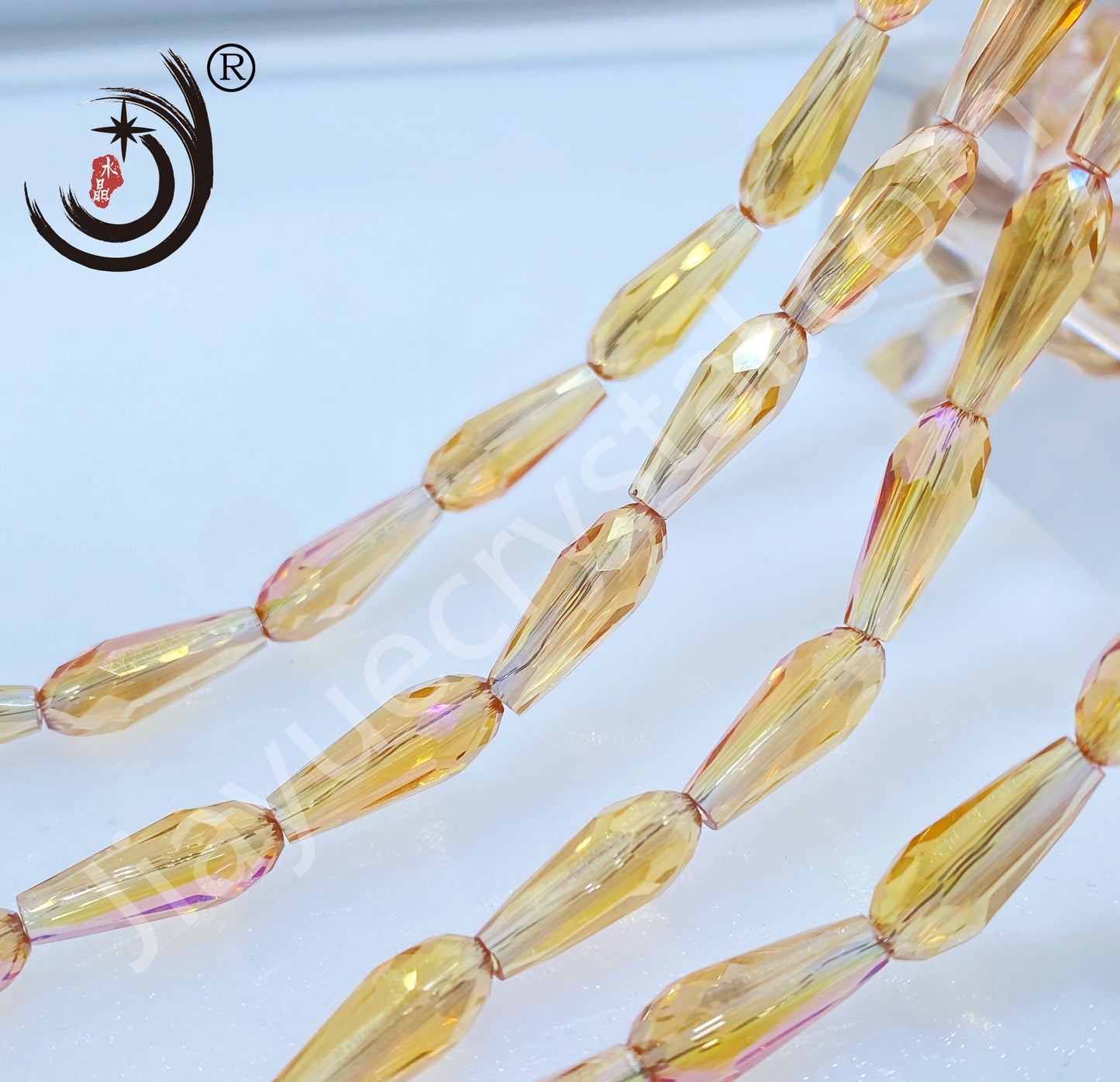6*14MM Long Warer Drop Beads Crystal Glass Beads Whole Sale For DIY Jewelry (10055)