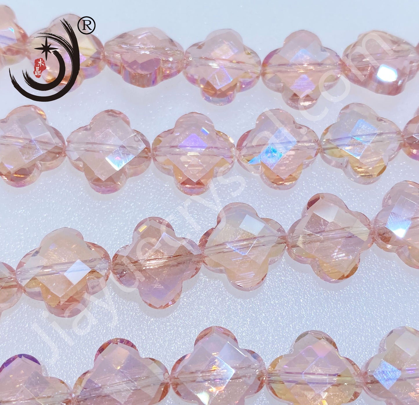 12MM Four-leaf Clover Shape Beads Crystal Glass Beads Wholesale For DIY Jewelry (10180)