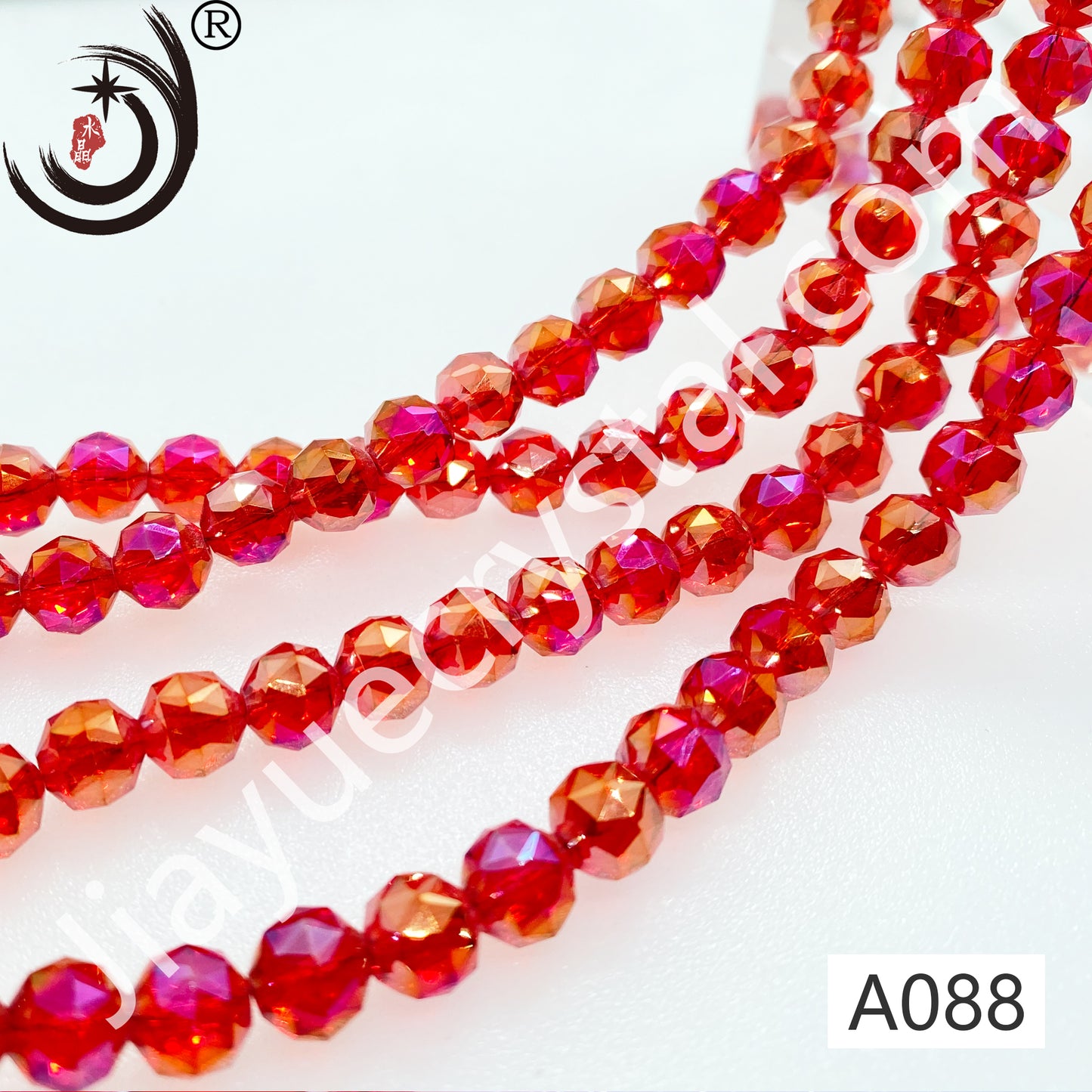 8MM Flower Ball Beads Glass Crystal Beads Wholesale For DIY Jewelry (10162)