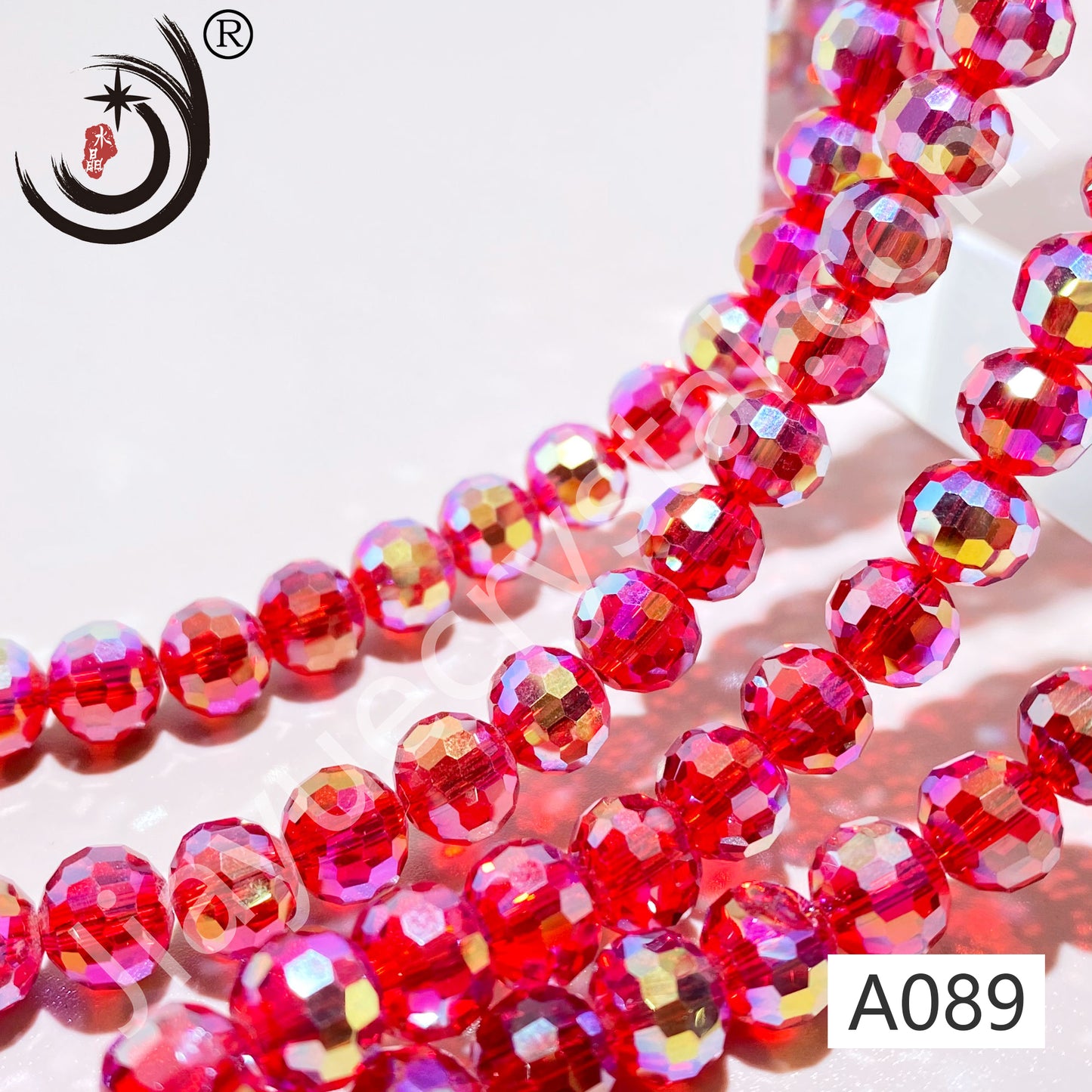 6MM 96 Faceted Round Crystal Glass Beads disco ball Wholesale For DIY Jewelry(10090)