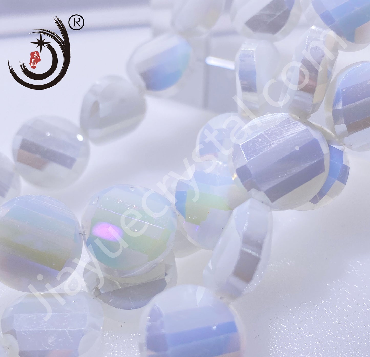 14MM Chinese ingot Crystal Glass Beads disco ball Wholesale For DIY Jewelry (50071)