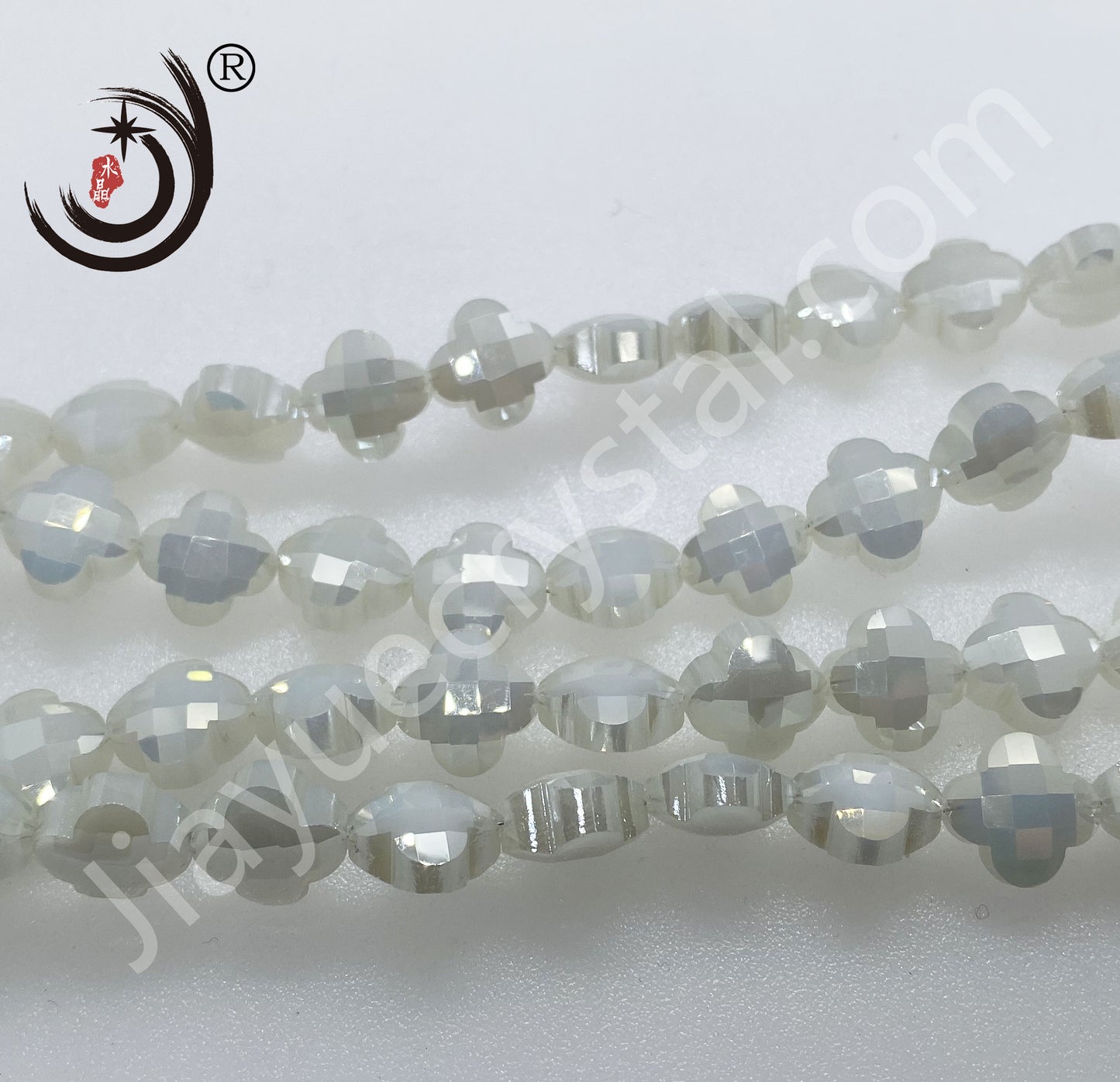 12MM Four-leaf Clover Shape Beads Crystal Glass Beads Wholesale For DIY Jewelry (10180)