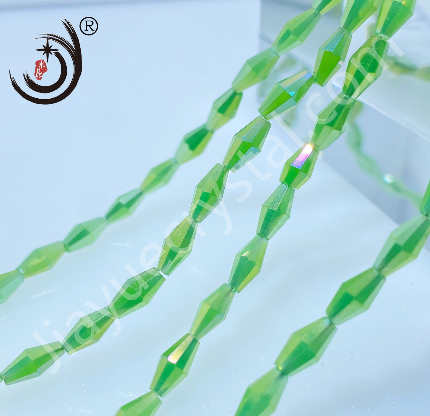 4x8MM Long Pointed Beads Crystal Glass Beads Whole Sale For DIY Jewelry (10061)