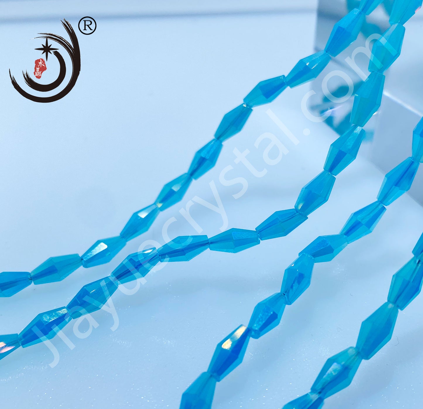 4x8MM Long Pointed Beads Crystal Glass Beads Whole Sale For DIY Jewelry (10061)