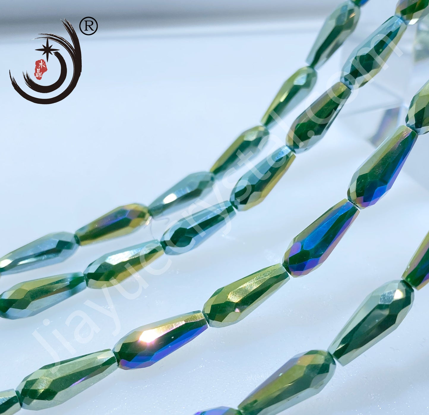 6*14MM Long Warer Drop Beads Crystal Glass Beads Whole Sale For DIY Jewelry (10055)