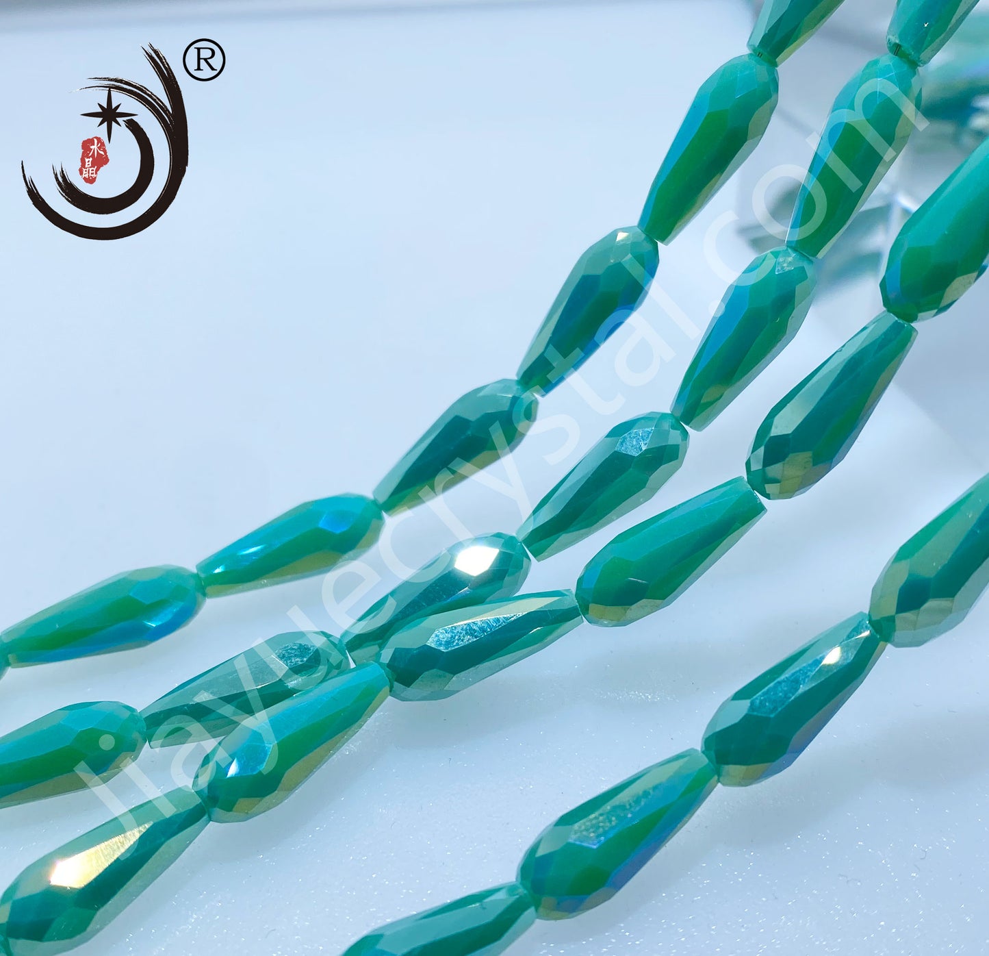 6*14MM Long Warer Drop Beads Crystal Glass Beads Whole Sale For DIY Jewelry (10055)