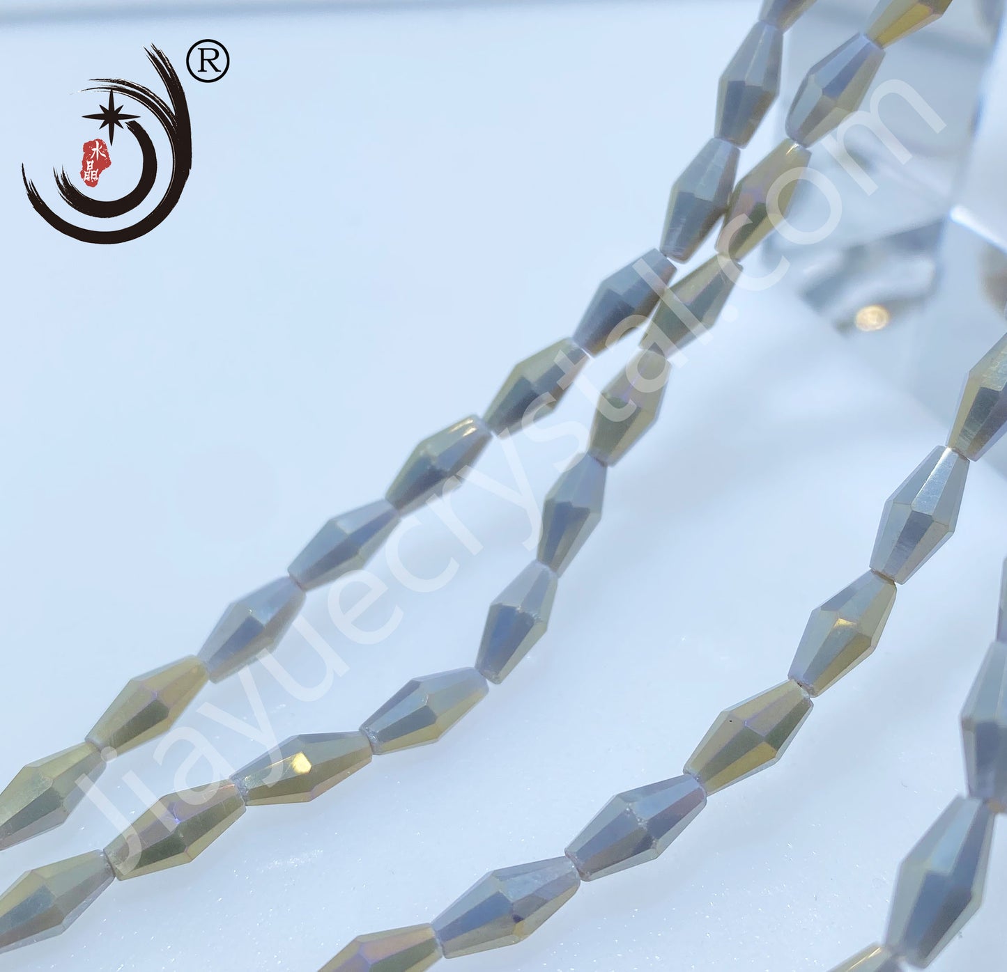4x8MM Long Pointed Beads Crystal Glass Beads Whole Sale For DIY Jewelry (10061)