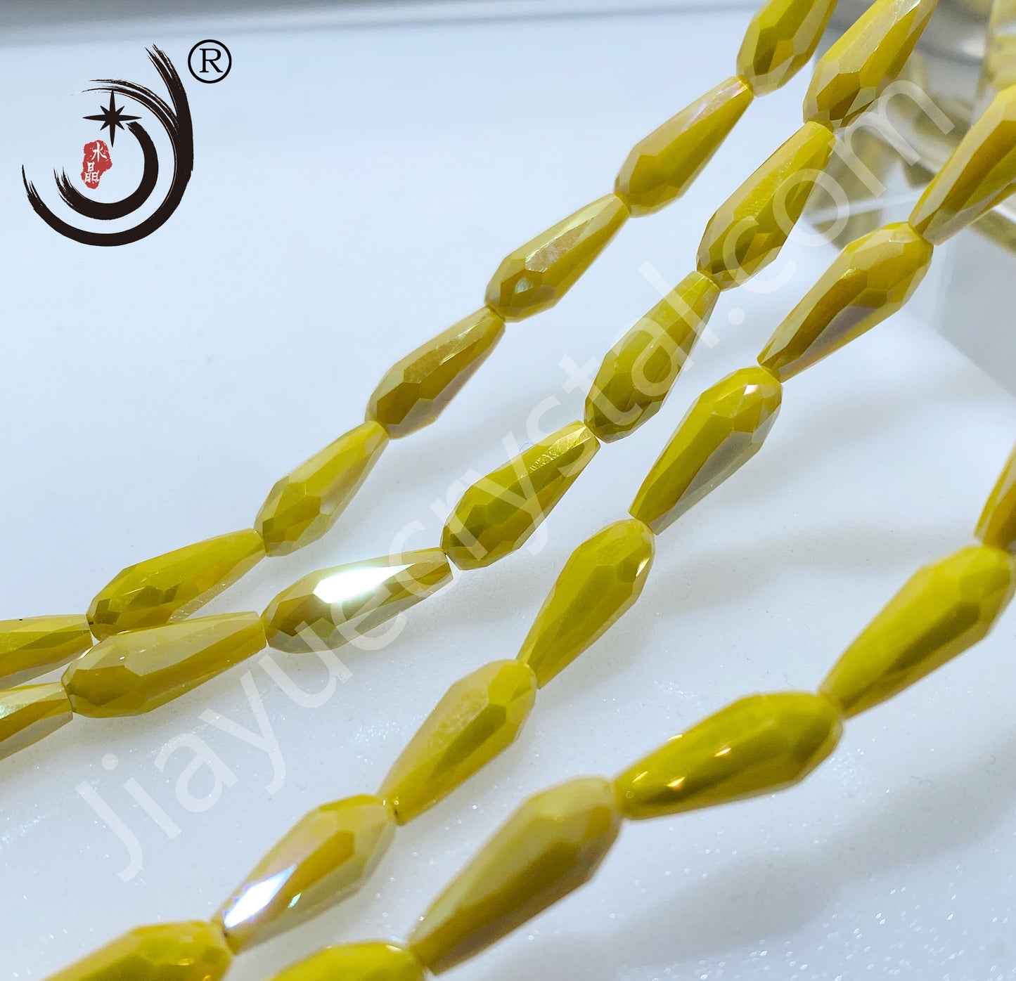 6*14MM Long Warer Drop Beads Crystal Glass Beads Whole Sale For DIY Jewelry (10055)