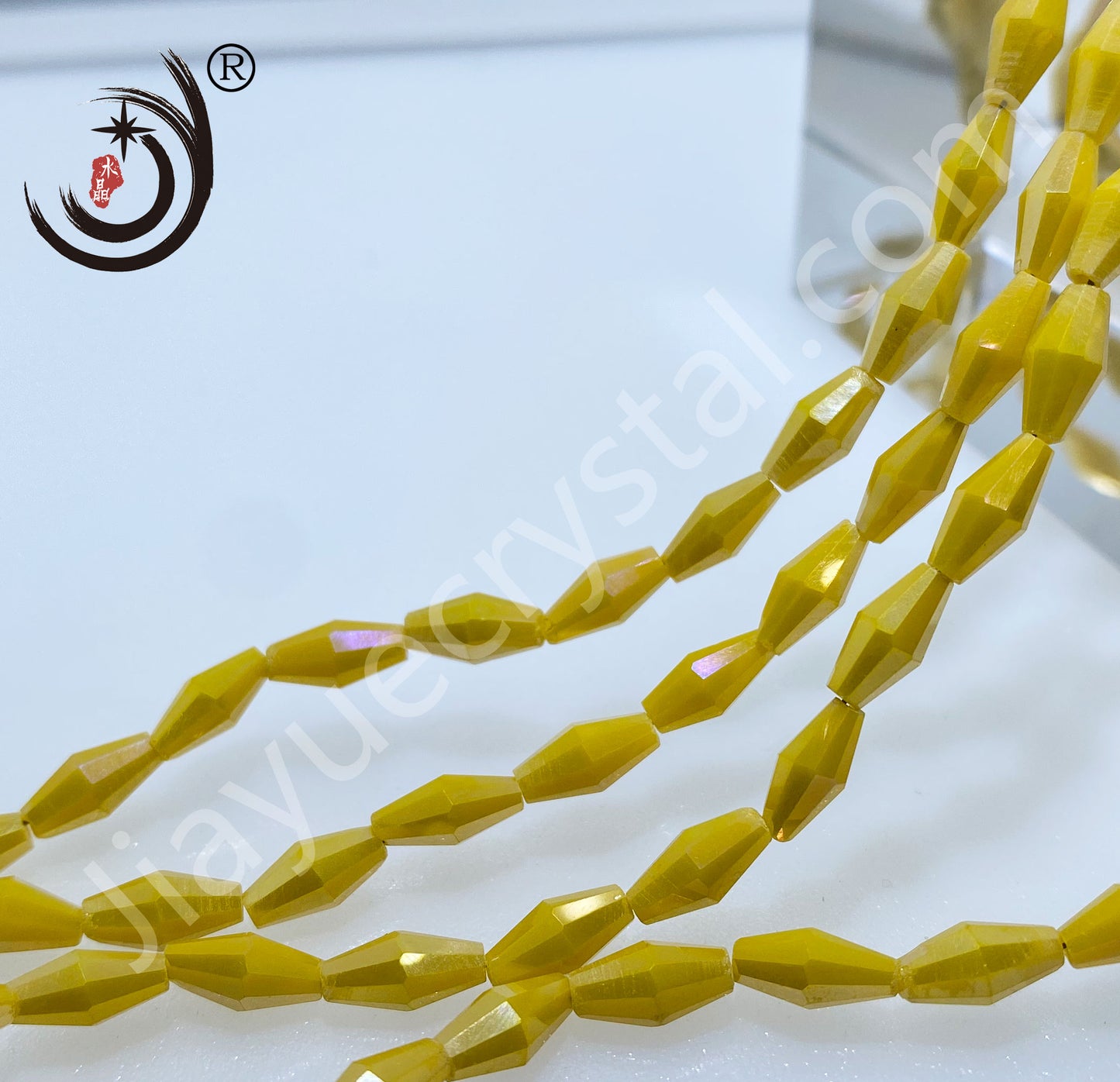 4x8MM Long Pointed Beads Crystal Glass Beads Whole Sale For DIY Jewelry (10061)