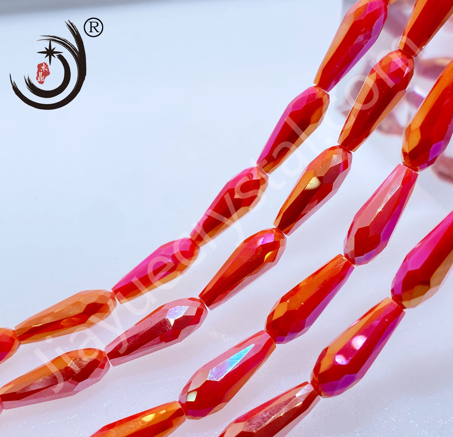 6*14MM Long Warer Drop Beads Crystal Glass Beads Whole Sale For DIY Jewelry (10055)