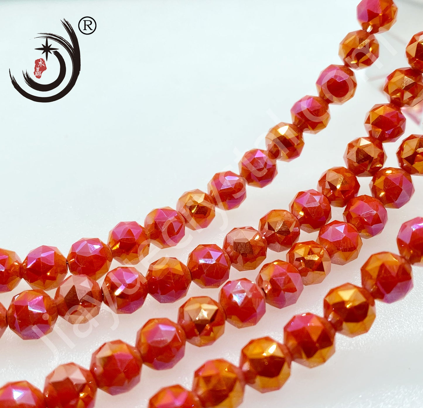 8MM Flower Ball Beads Glass Crystal Beads Wholesale For DIY Jewelry (10162)