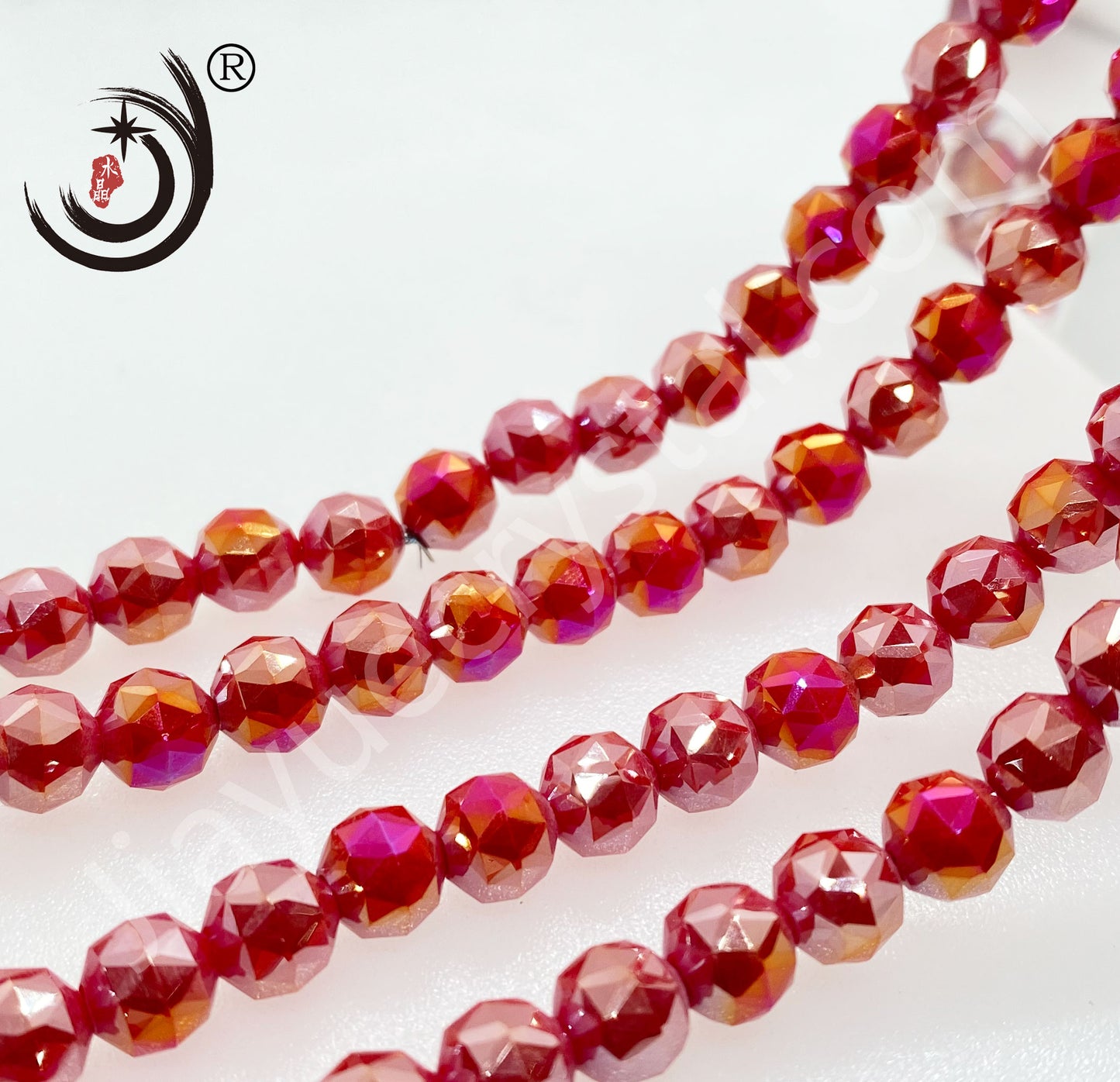 8MM Flower Ball Beads Glass Crystal Beads Wholesale For DIY Jewelry (10162)