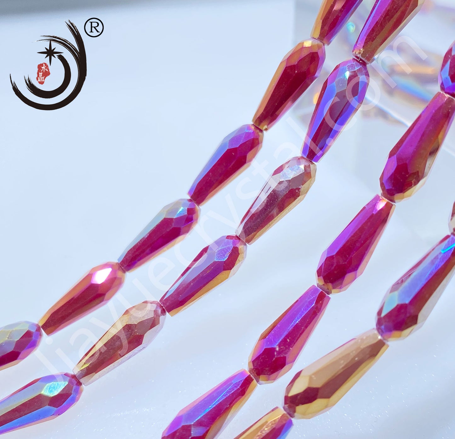 6*14MM Long Warer Drop Beads Crystal Glass Beads Whole Sale For DIY Jewelry (10055)