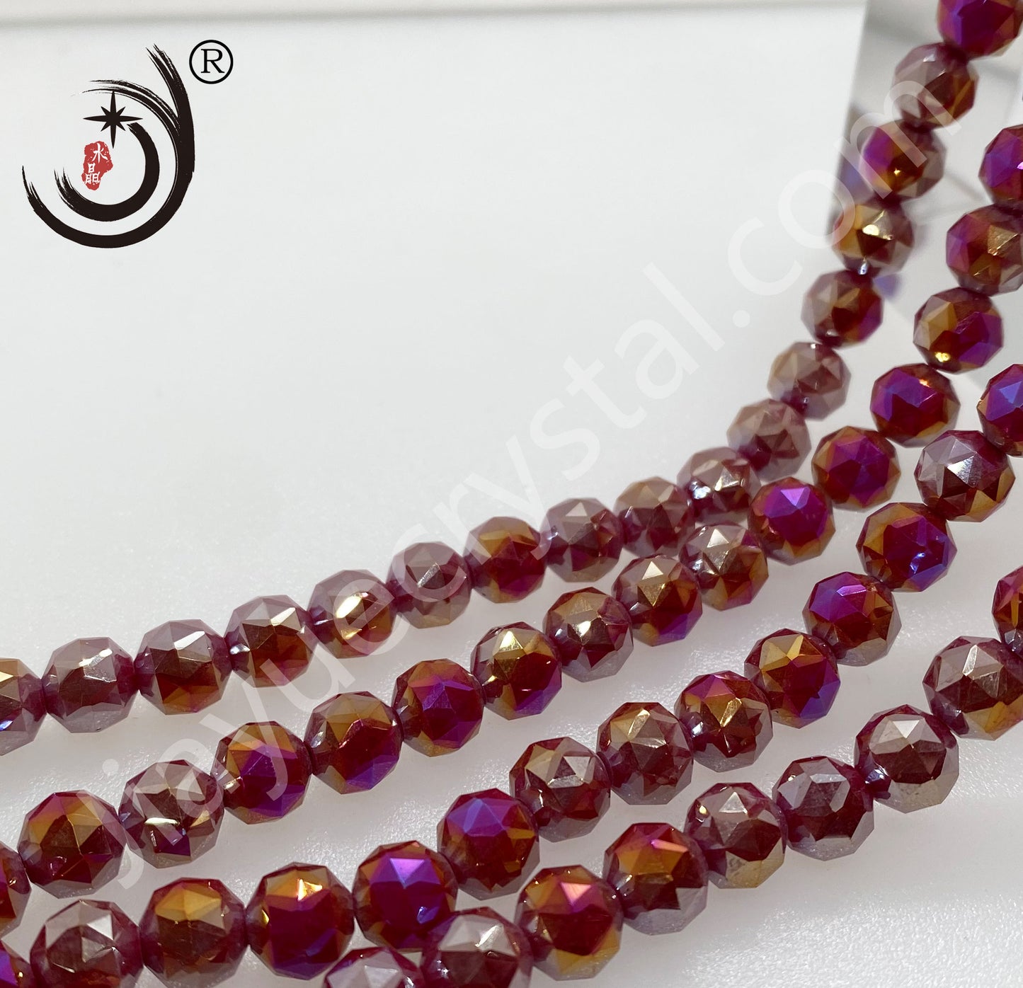 8MM Flower Ball Beads Glass Crystal Beads Wholesale For DIY Jewelry (10162)