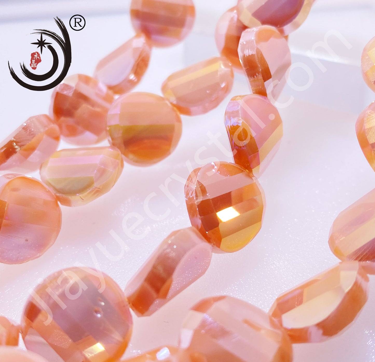 14MM Chinese ingot Crystal Glass Beads disco ball Wholesale For DIY Jewelry (50071)