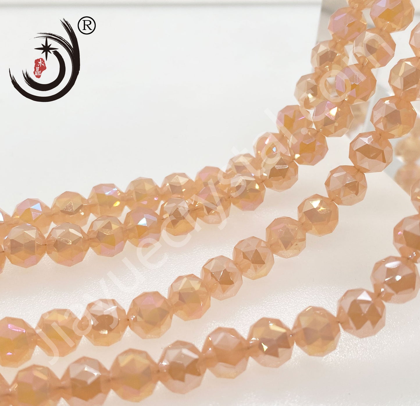 8MM Flower Ball Beads Glass Crystal Beads Wholesale For DIY Jewelry (10162)