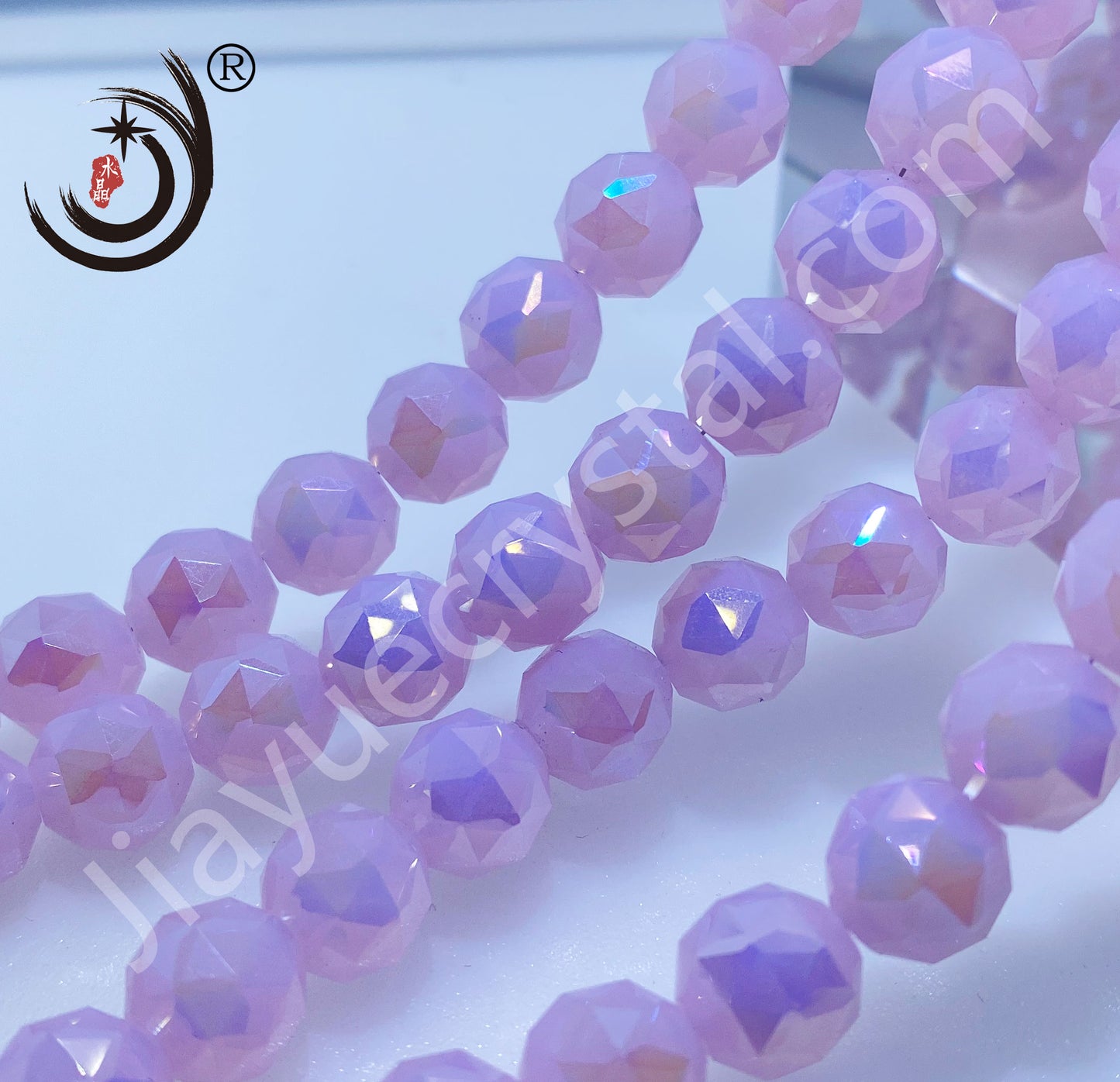 8MM Flower Ball Beads Glass Crystal Beads Wholesale For DIY Jewelry (10162)