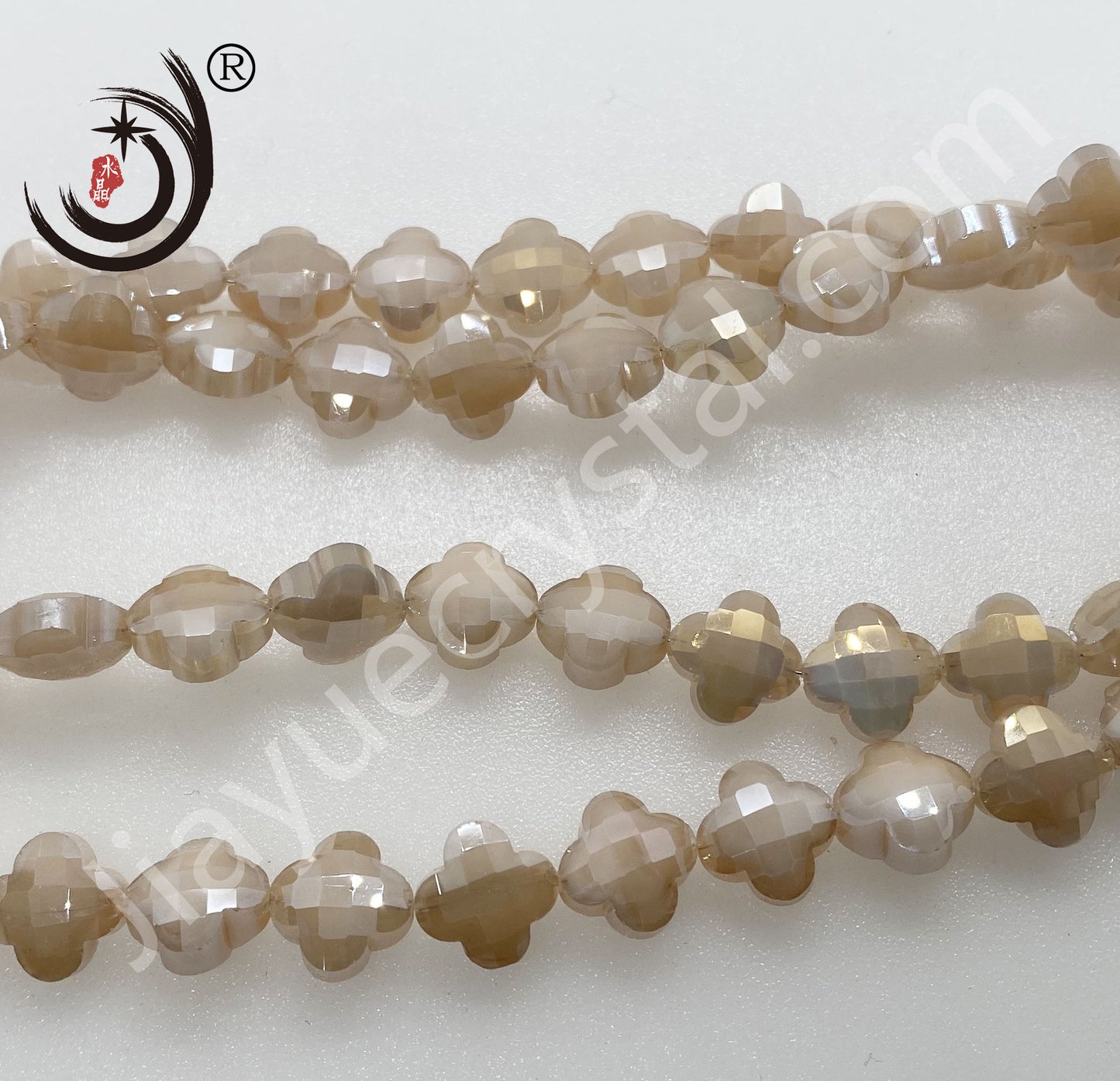 12MM Four-leaf Clover Shape Beads Crystal Glass Beads Wholesale For DIY Jewelry (10180)