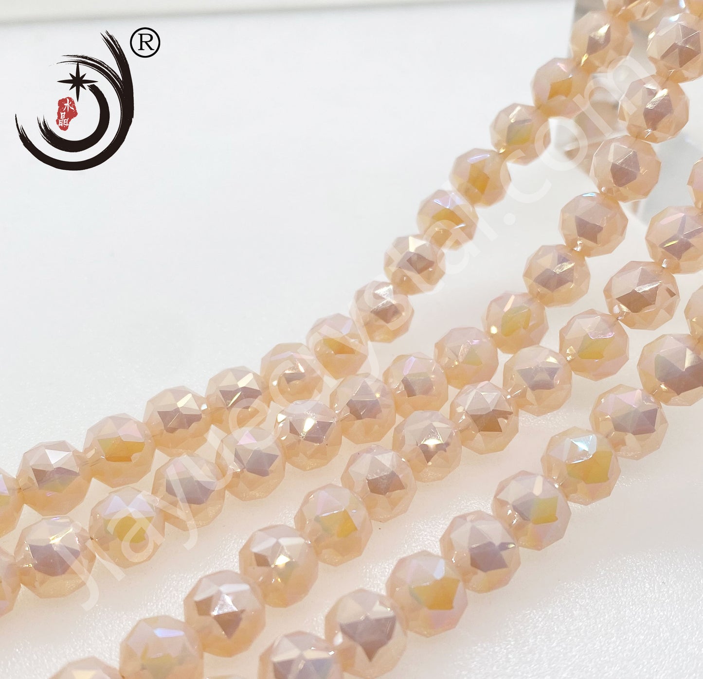 8MM Flower Ball Beads Glass Crystal Beads Wholesale For DIY Jewelry (10162)
