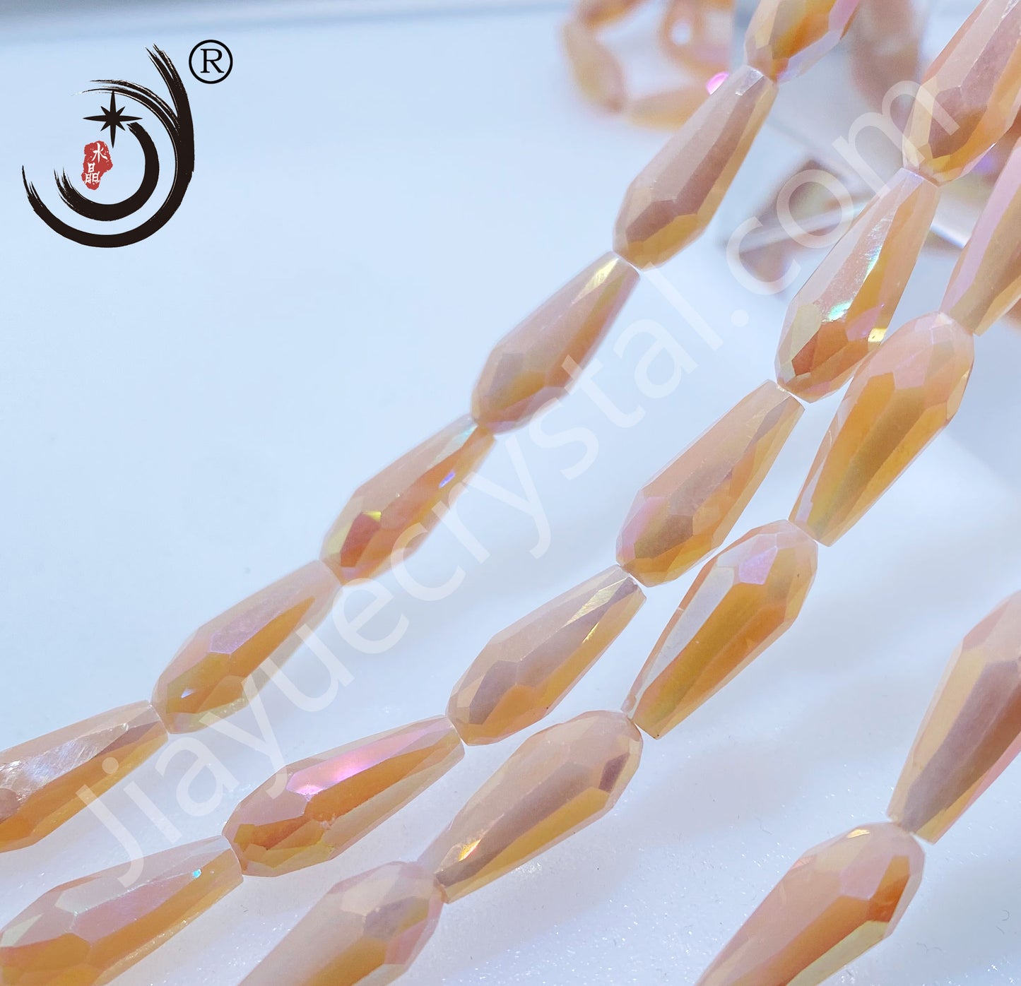 6*14MM Long Warer Drop Beads Crystal Glass Beads Whole Sale For DIY Jewelry (10055)