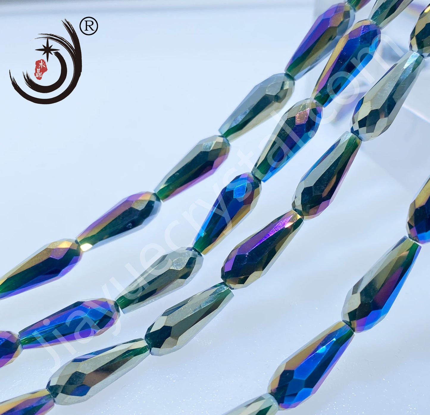 6*14MM Long Warer Drop Beads Crystal Glass Beads Whole Sale For DIY Jewelry (10055)