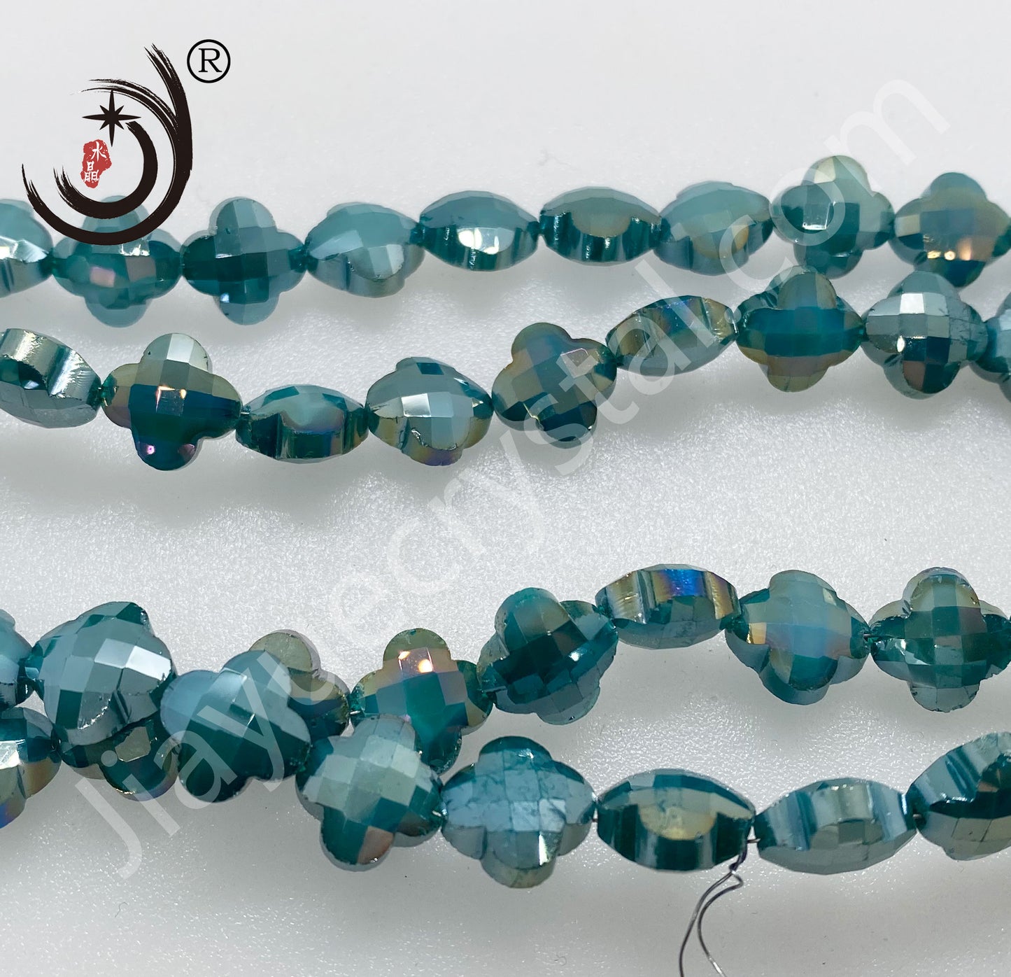 12MM Four-leaf Clover Shape Beads Crystal Glass Beads Wholesale For DIY Jewelry (10180)