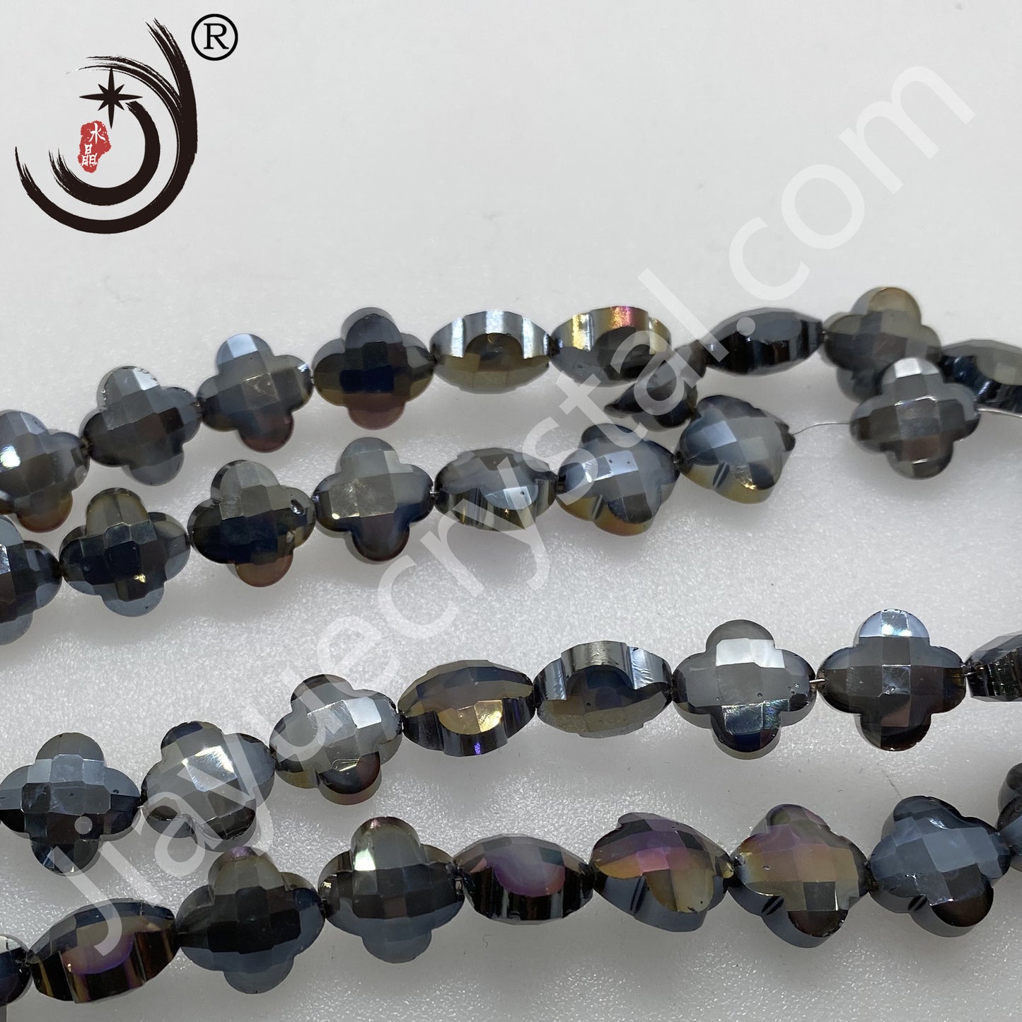 12MM Four-leaf Clover Shape Beads Crystal Glass Beads Wholesale For DIY Jewelry (10180)