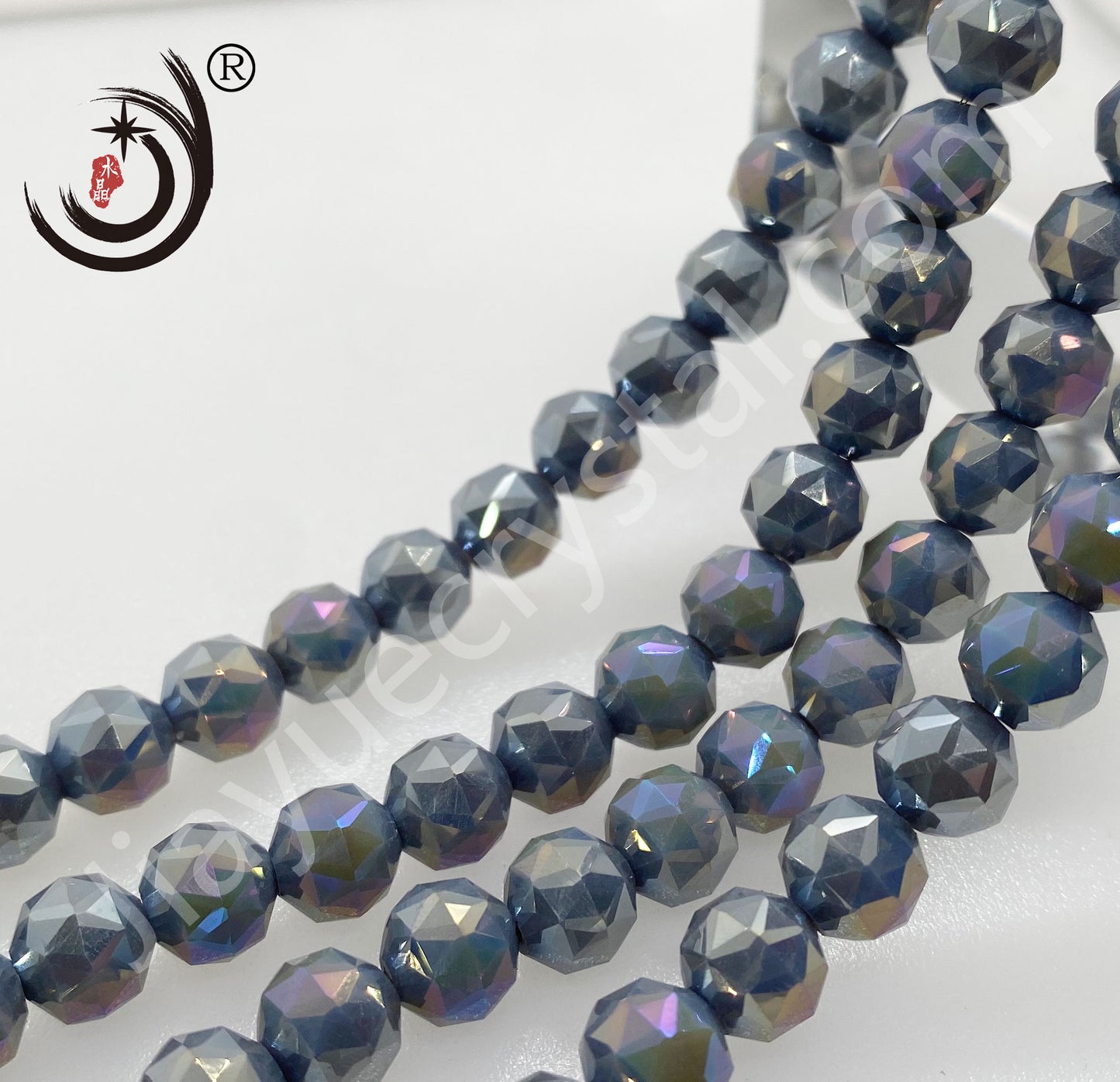 8MM Flower Ball Beads Glass Crystal Beads Wholesale For DIY Jewelry (10162)