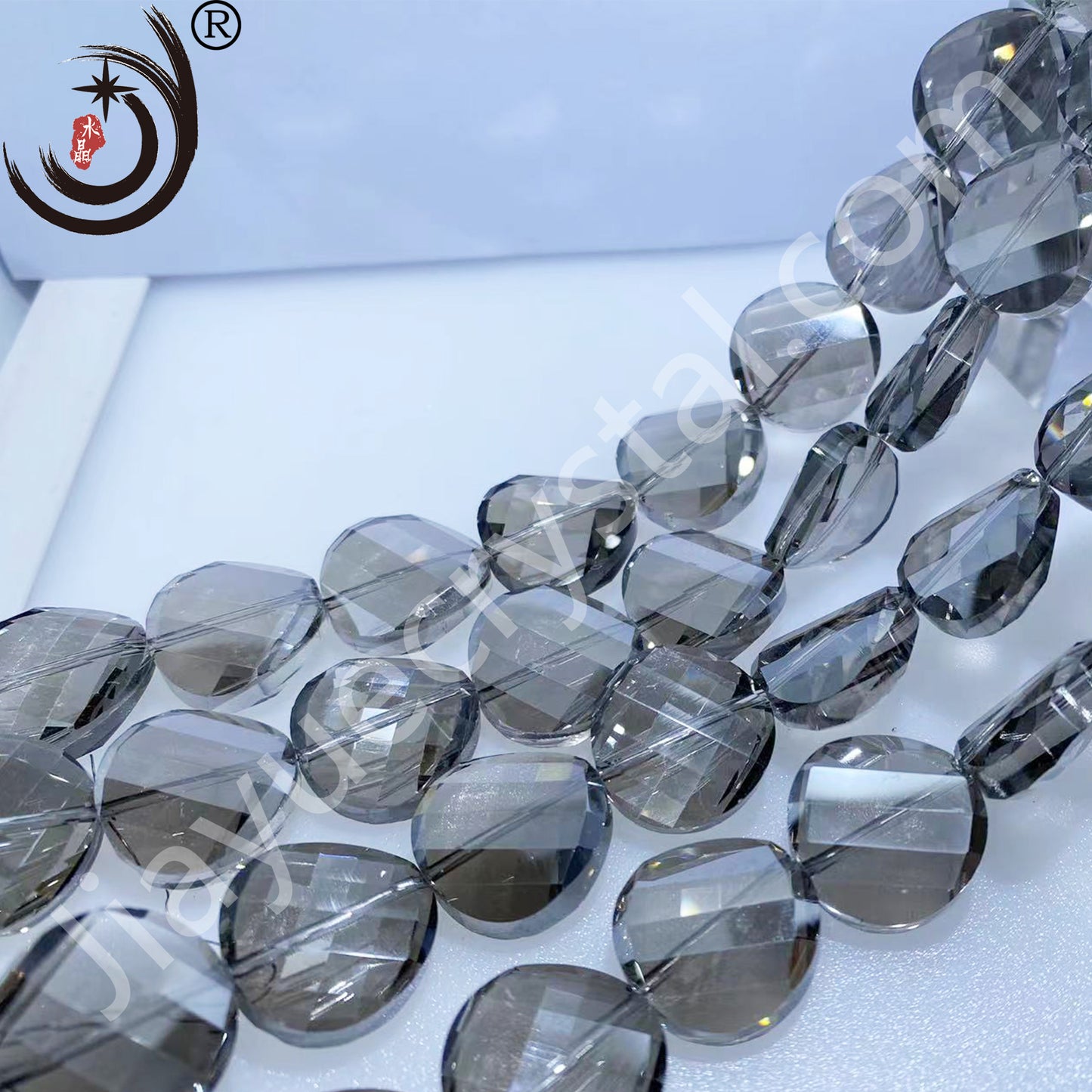 14MM Chinese ingot Crystal Glass Beads disco ball Wholesale For DIY Jewelry (50071)