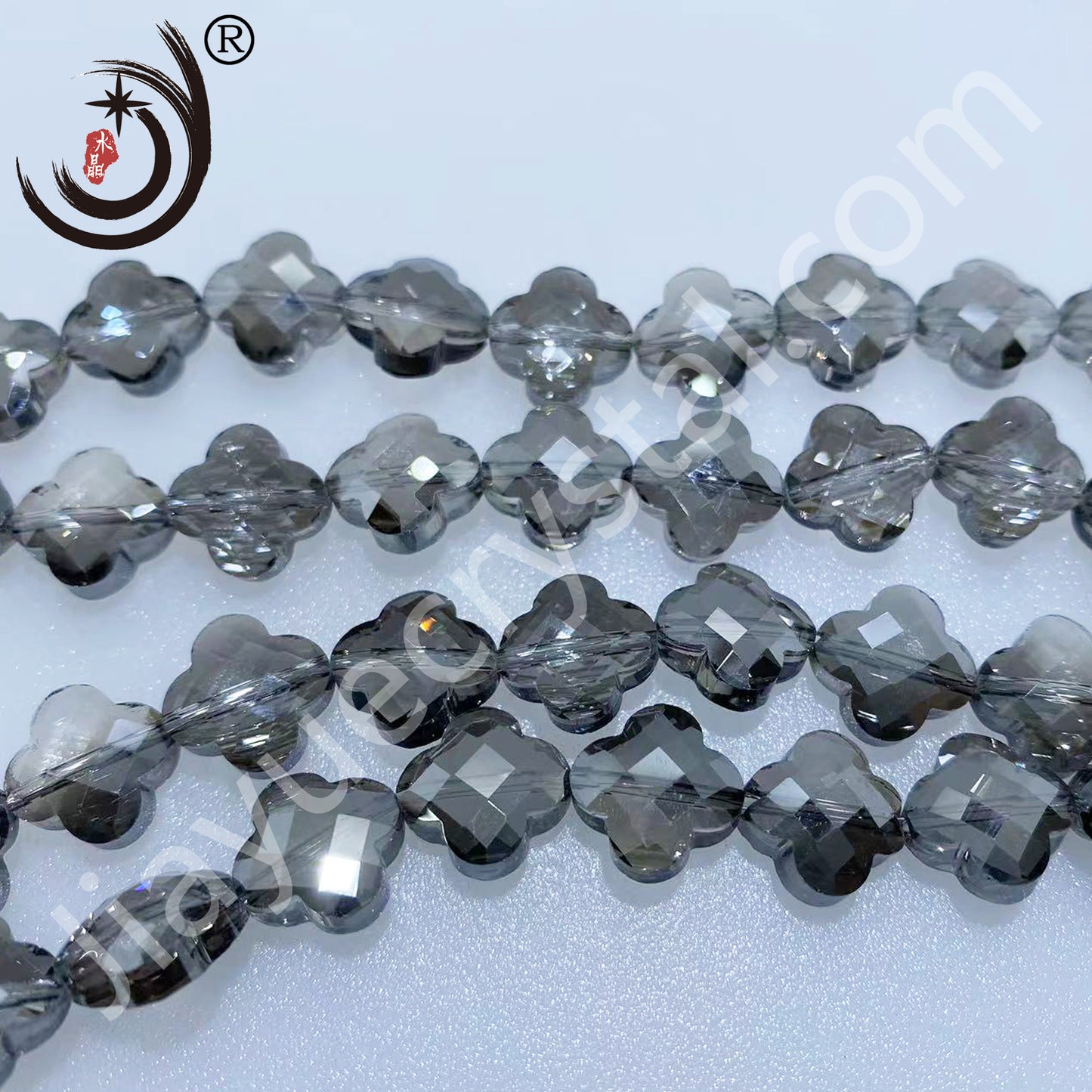 12MM Four-leaf Clover Shape Beads Crystal Glass Beads Wholesale For DIY Jewelry (10180)