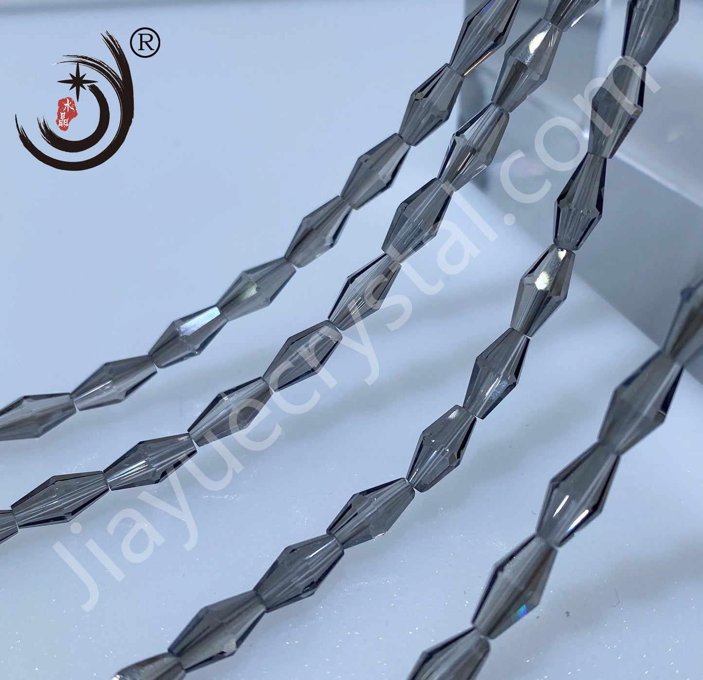 4x8MM Long Pointed Beads Crystal Glass Beads Whole Sale For DIY Jewelry (10061)
