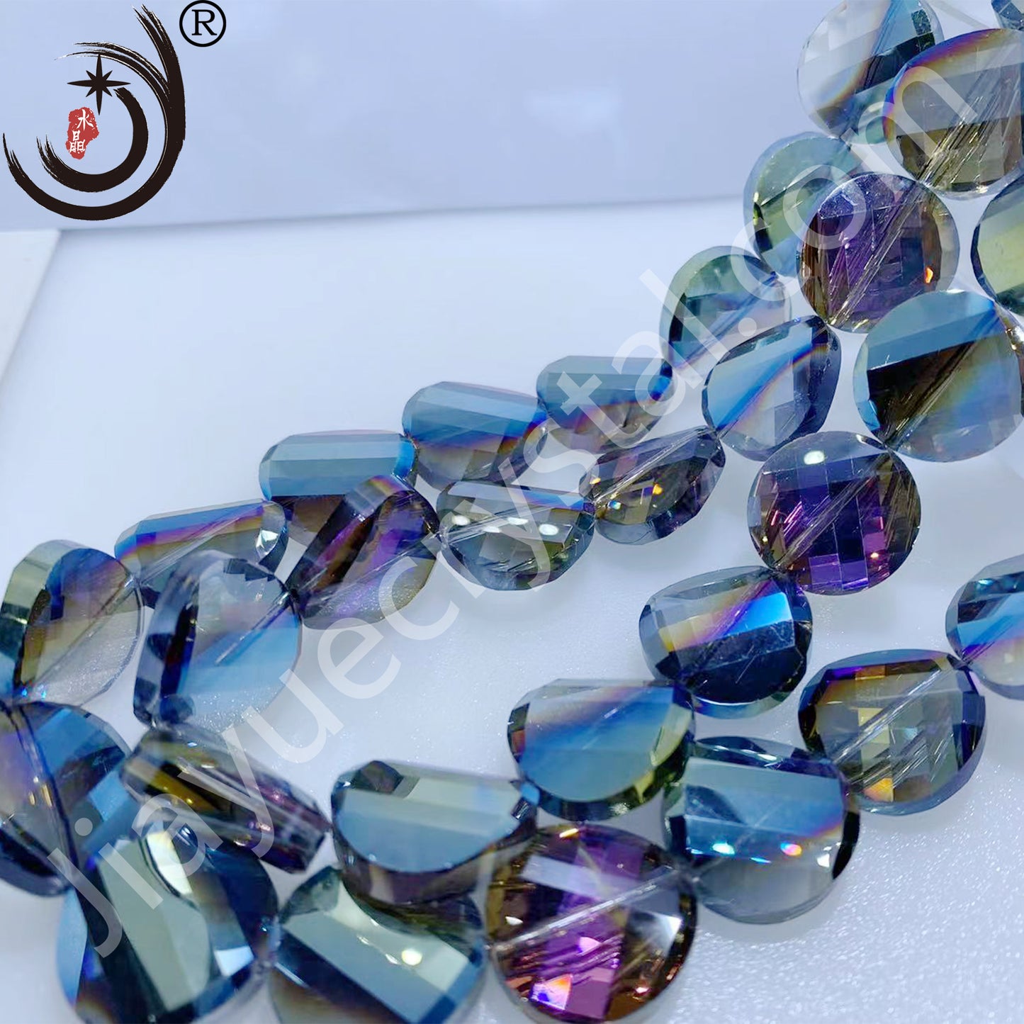 14MM Chinese ingot Crystal Glass Beads disco ball Wholesale For DIY Jewelry (50071)