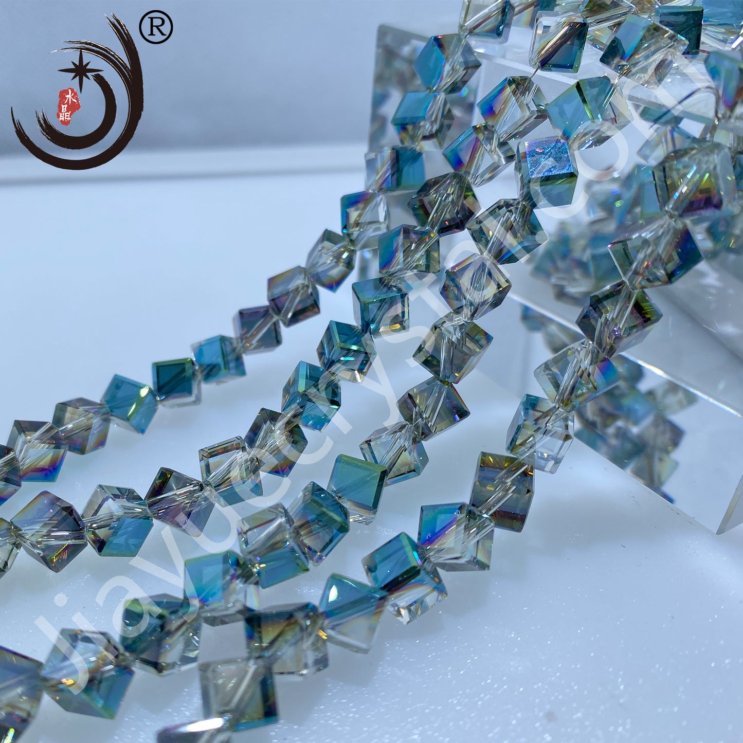 8MM Diagonal square Beads Glass Crystal Beads Wholesale For DIY Jewelry (10036)