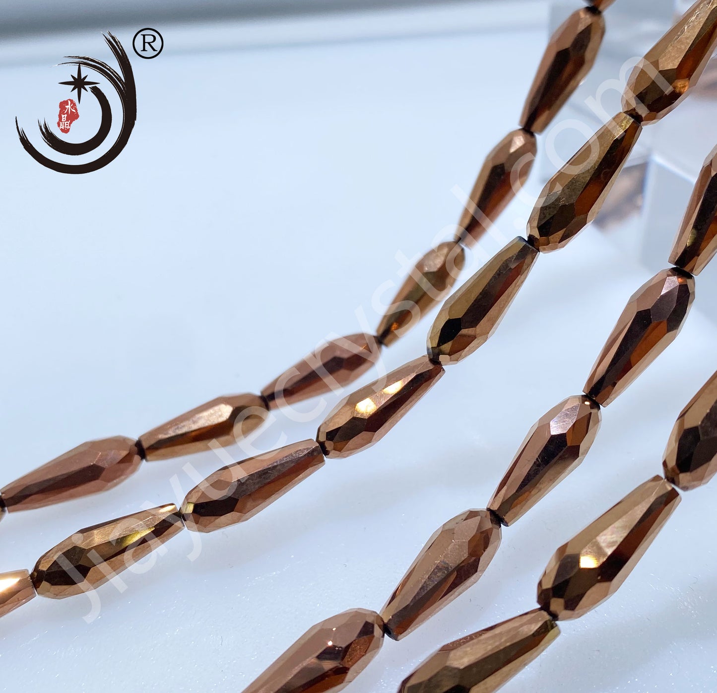 6*14MM Long Warer Drop Beads Crystal Glass Beads Whole Sale For DIY Jewelry (10055)