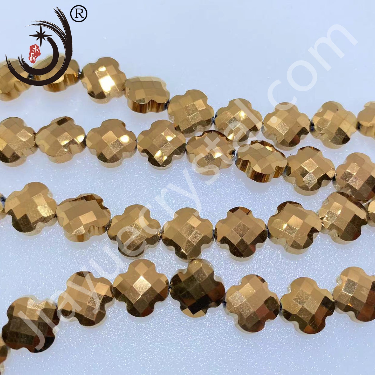 12MM Four-leaf Clover Shape Beads Crystal Glass Beads Wholesale For DIY Jewelry (10180)