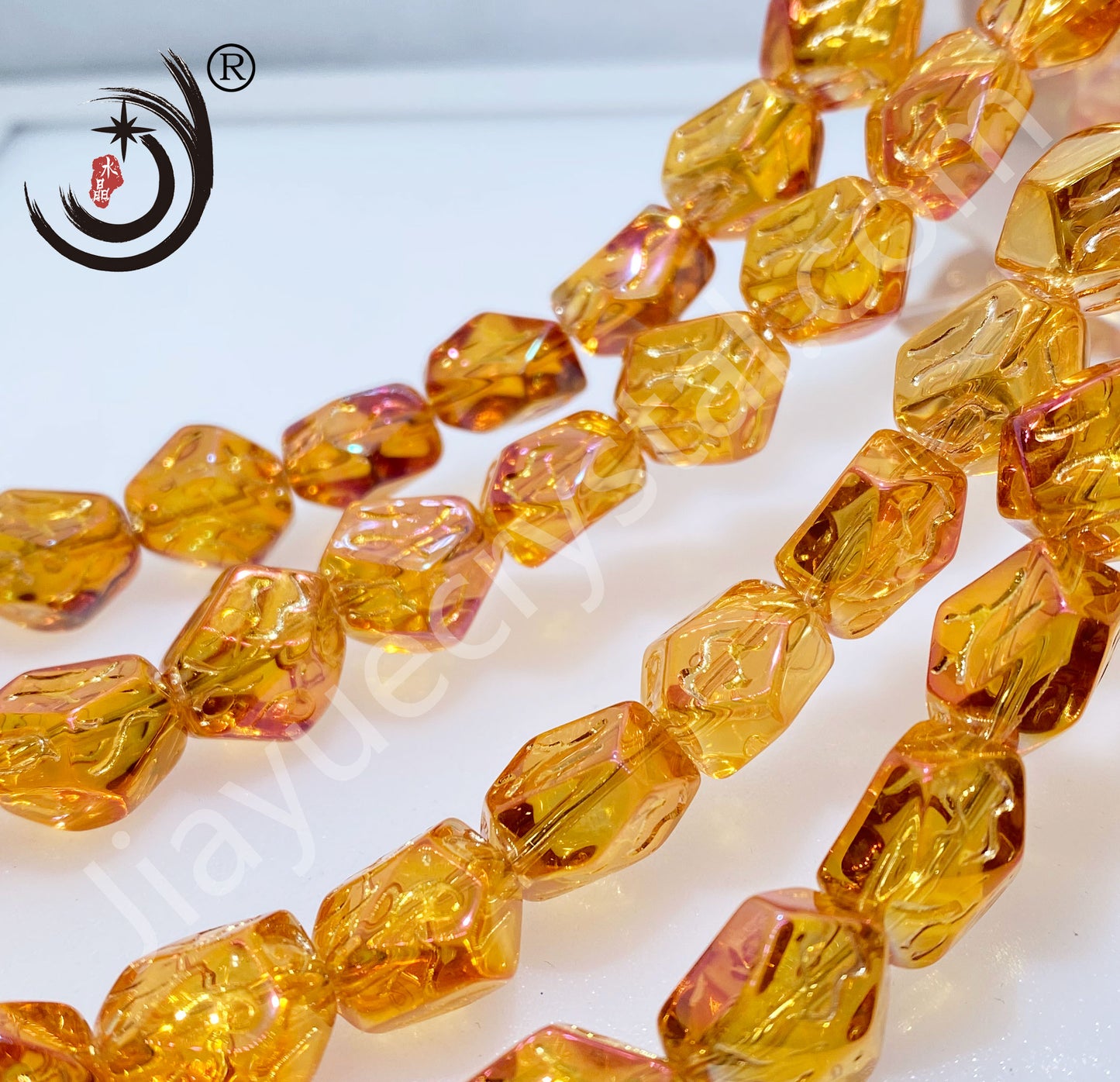 Stone Shape Crystal Glass Beads Whole Sale For DIY Jewelry (30024)